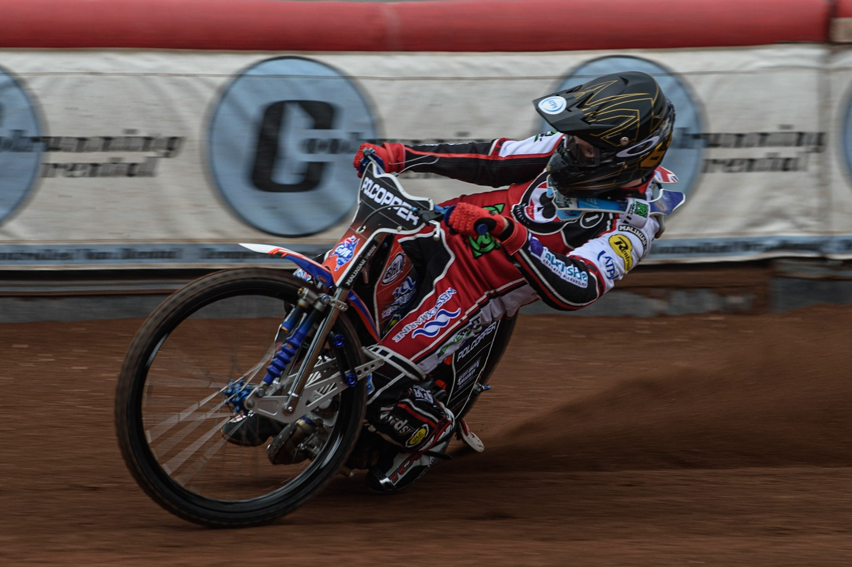 Photo: Ian CharlesBrady Kurtz in actionBelle Vue Press &amp; Practice Day, National Speedway Stadium, Manchester Thursday  13  May  2021