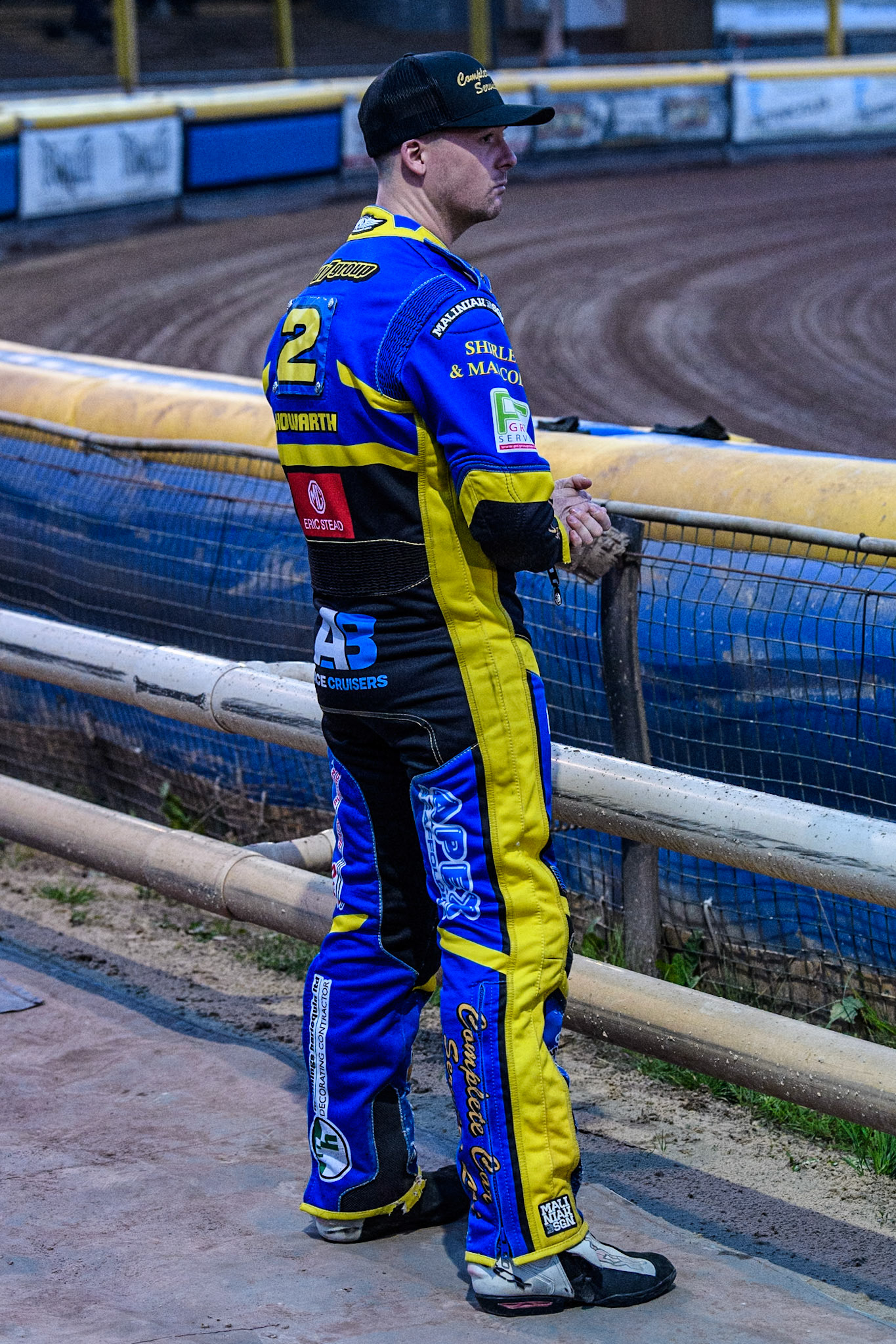 Sheffield Tigers' Kyle Howarth  looks over the track during the Rowe Motor Oil Premiership Play Off Semi Final 2nd leg between Sheffield Tigers and Belle Vue Aces at Owlerton Stadium, Sheffield on Thursday 19th September 2024. (Photo: Ian Charles | MI News)