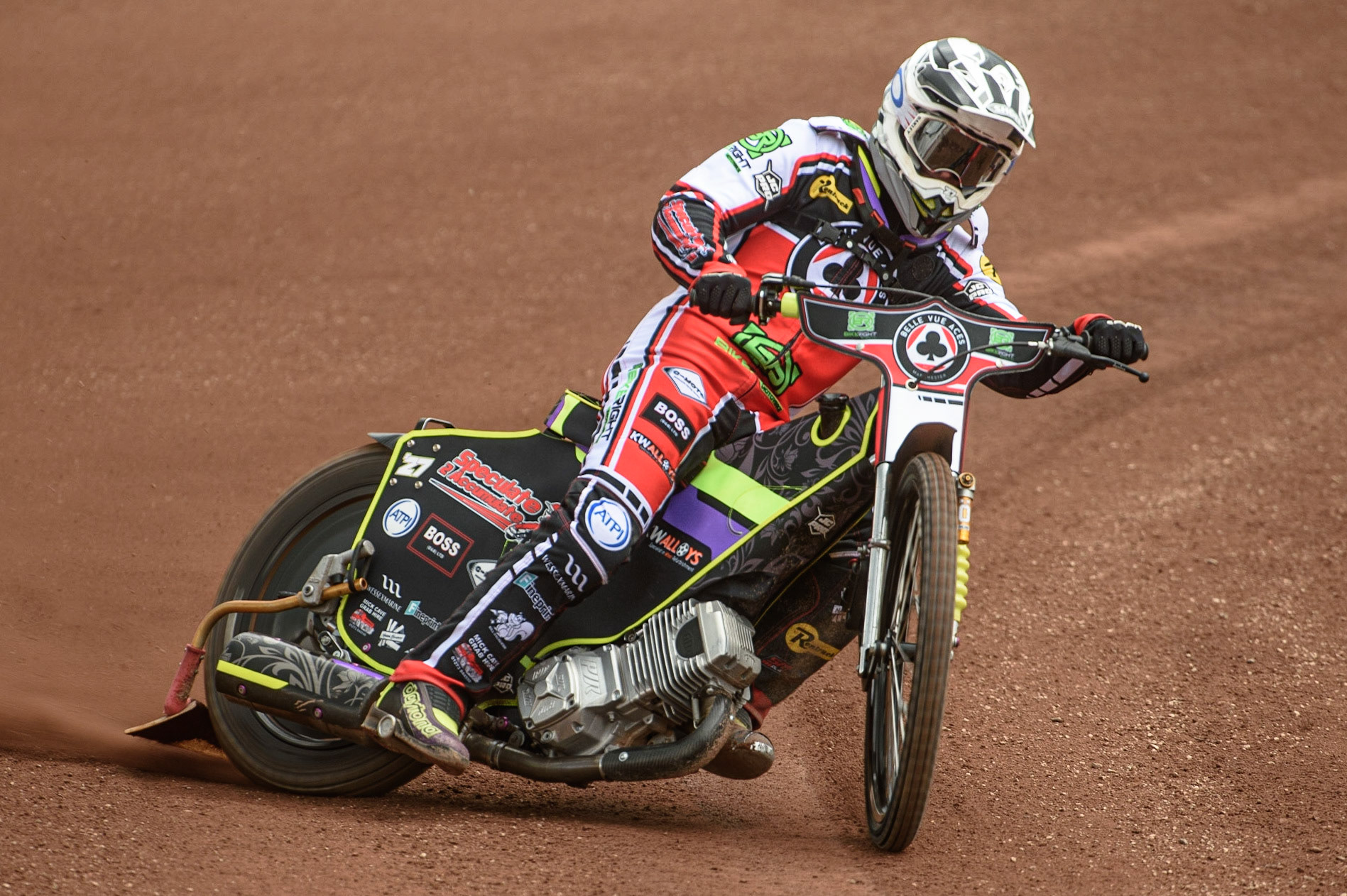 Photo: Ian CharlesTom Brennan in actionBelle Vue Press &amp; Practice Day, National Speedway Stadium, Manchester Thursday  13  May  2021