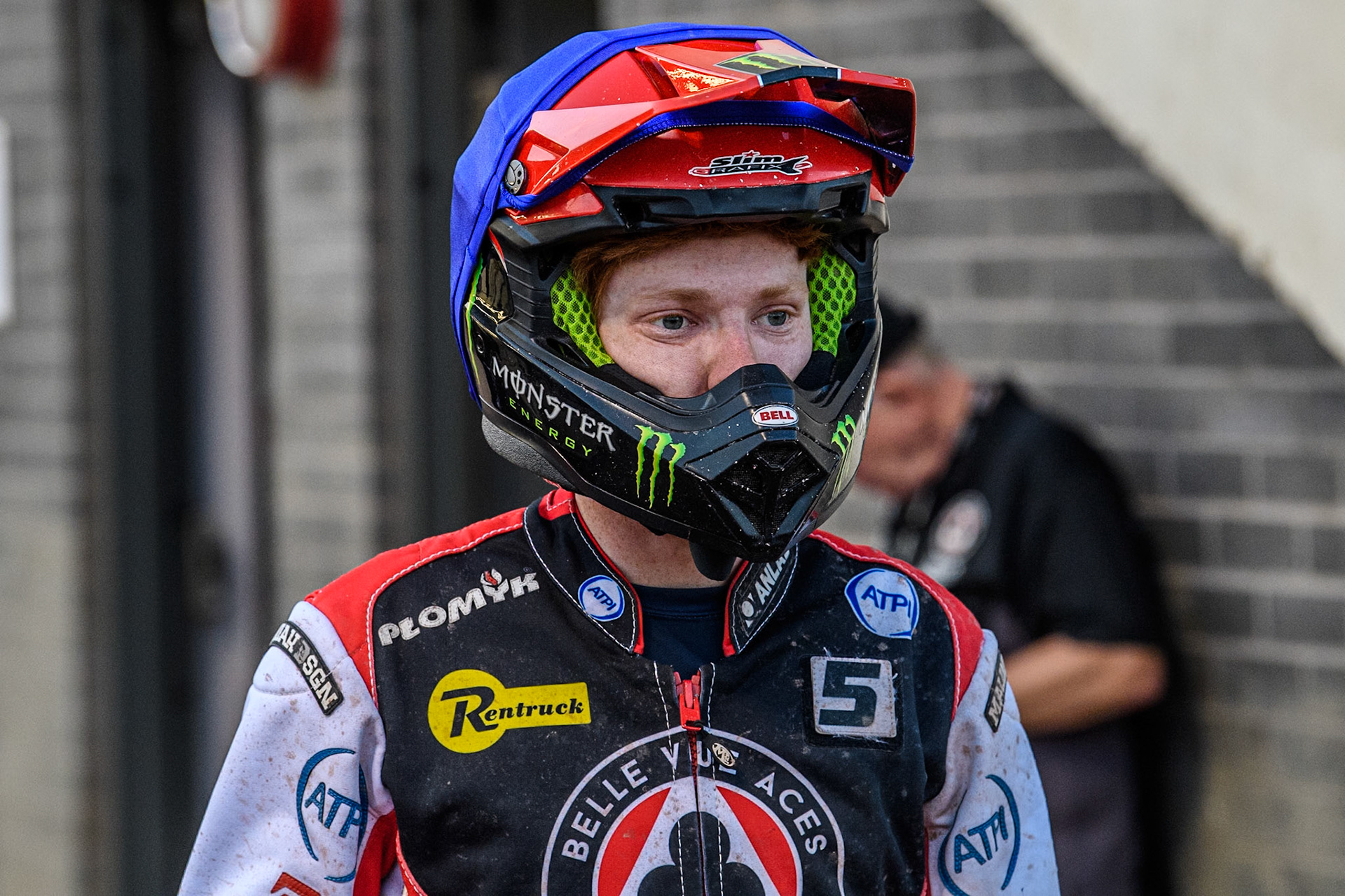 Belle Vue Aces' Dan Bewley during the Rowe Motor Oil Premiership match between Belle Vue Aces and Leicester Lions at the National Speedway Stadium, Manchester on Monday 24th June 2024. (Photo: Ian Charles | MI News)
