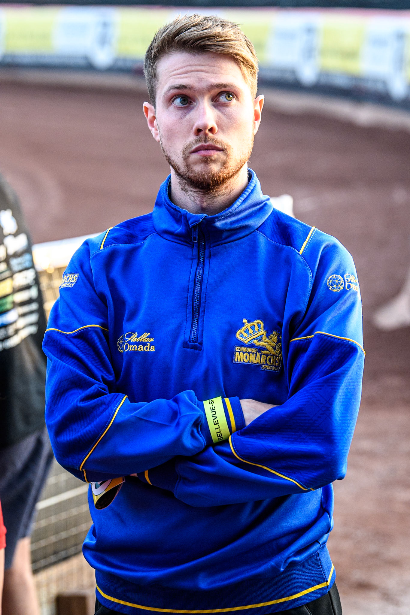 Edinburgh Monarchs' Team Manager Scott Wilson during the WSRA National Development League match between Belle Vue Aces and Edinburgh Monarchs at the National Speedway Stadium, Manchester on Friday 30th August 2024. (Photo: Ian Charles | MI News)