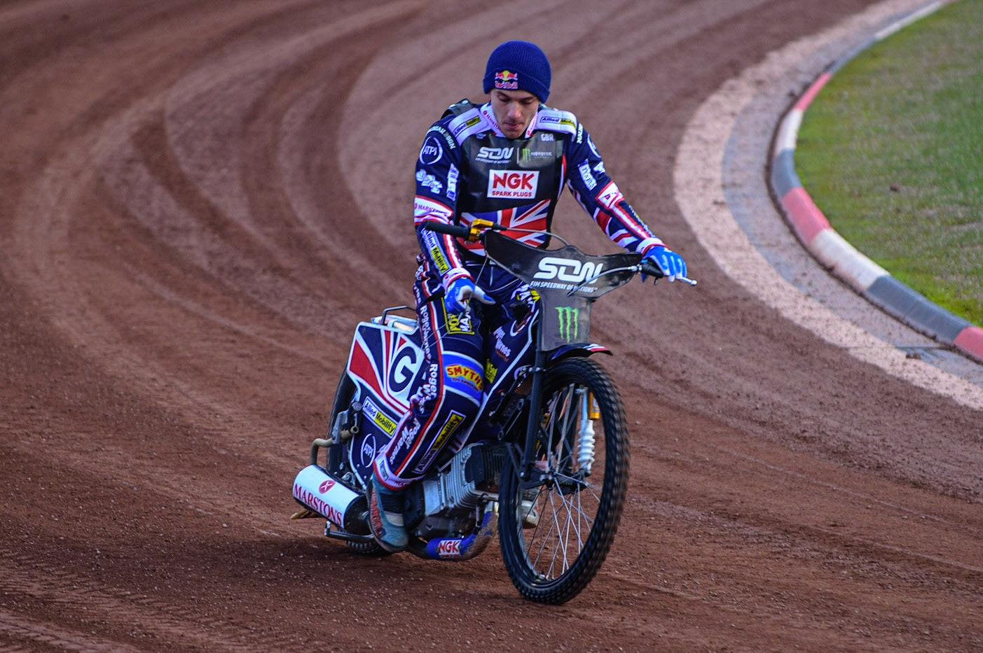 MANCHESTER, UK. OCT 16TH Robert Lambert of Great Britain on the parade during the Monster Energy FIM Speedway of Nations at the National Speedway Stadium, Manchester on Saturday  16th October 2021. (Credit: Ian Charles | MI News)