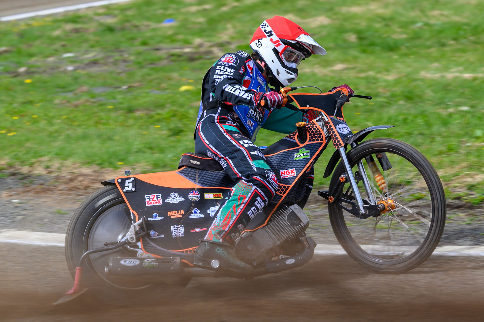 Alfie Bowtell of Buxton Bulls in action during the WSRA National Development League match between Buxton Bulls and Edinburgh Monarchs Academy at Hi-Edge Speedway, Buxton on Sunday 14th June 2026. (Photo: Ian Charles | MI News)