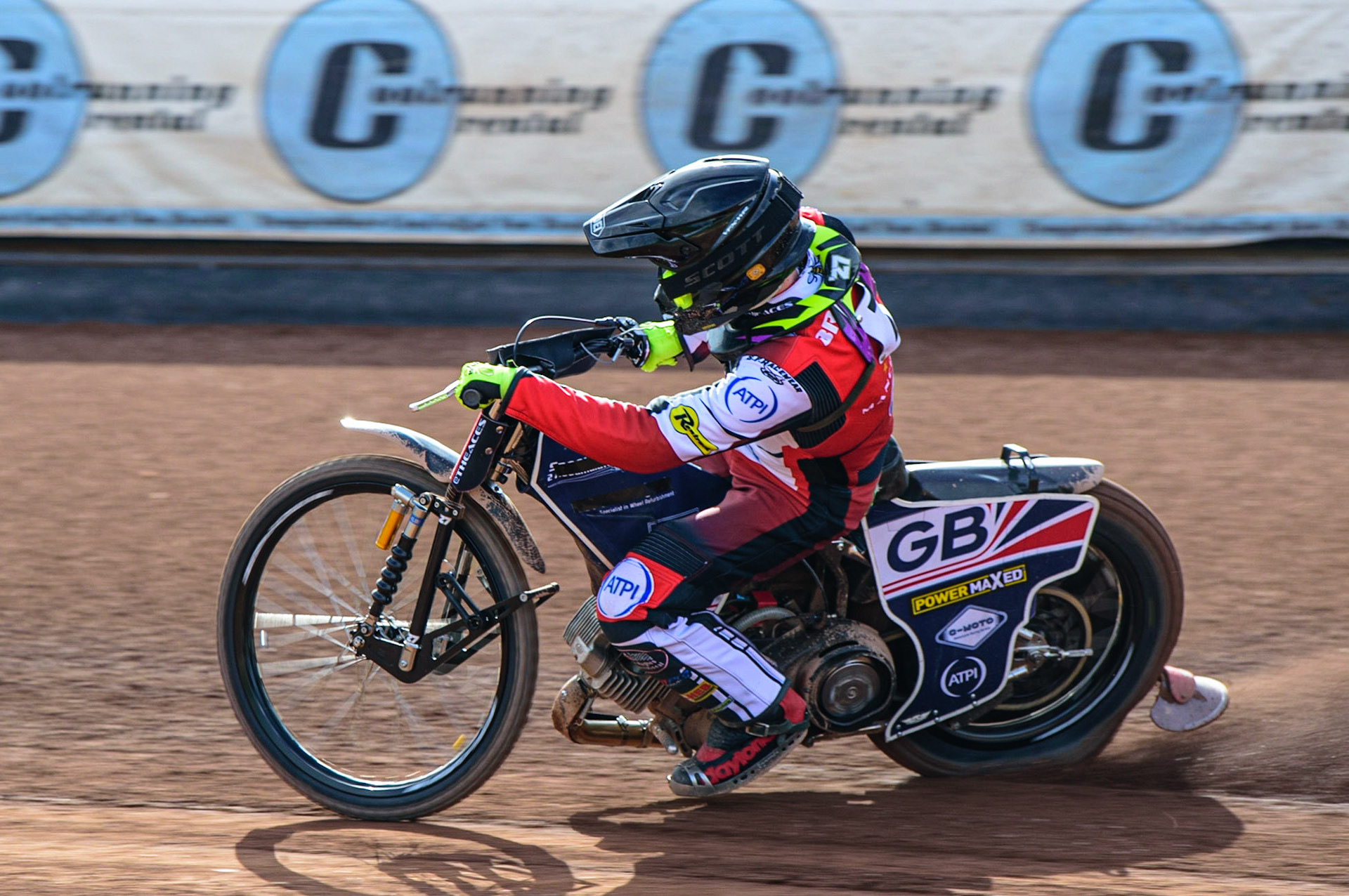 MANCHESTER, UK. MAR 14TH Tom Brennan in action during the Belle Vue Speedway Media Day at the National Speedway Stadium, Manchester on Monday 14th March 2022. (Credit: Ian Charles | MI News)