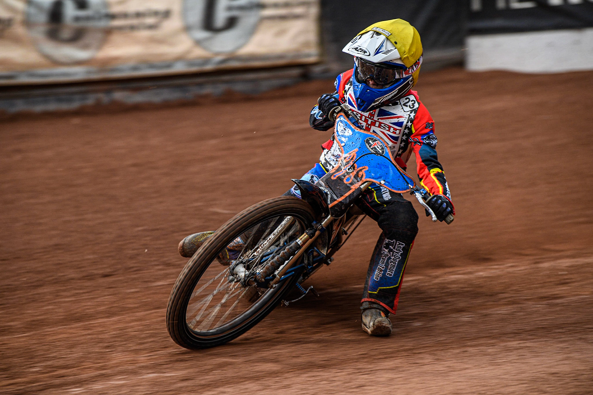 Harry Fletcher in action  during the British Youth Championships at the National Speedway Stadium, Manchester on Friday 12th May 2023. (Photo: Ian Charles | MI News)