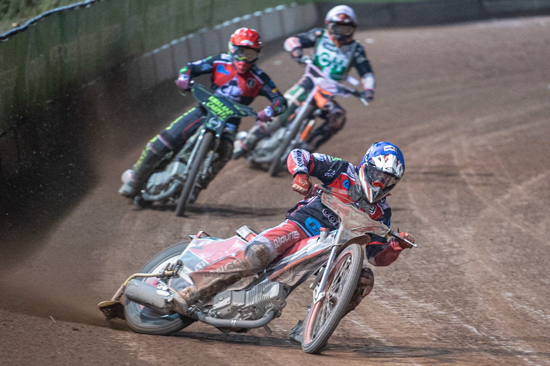 Photo: Ian Charles

Connor Bailey (Blue) leads Kyle Bickley  (Red) and Connor Coles (White)

Belle Vue Colts v Cradley Heathens, SGB National League KO Cup Semi Final 2nd Leg, Belle Vue National Speedway Stadium, Manchester, Wednesday 18  September  2019