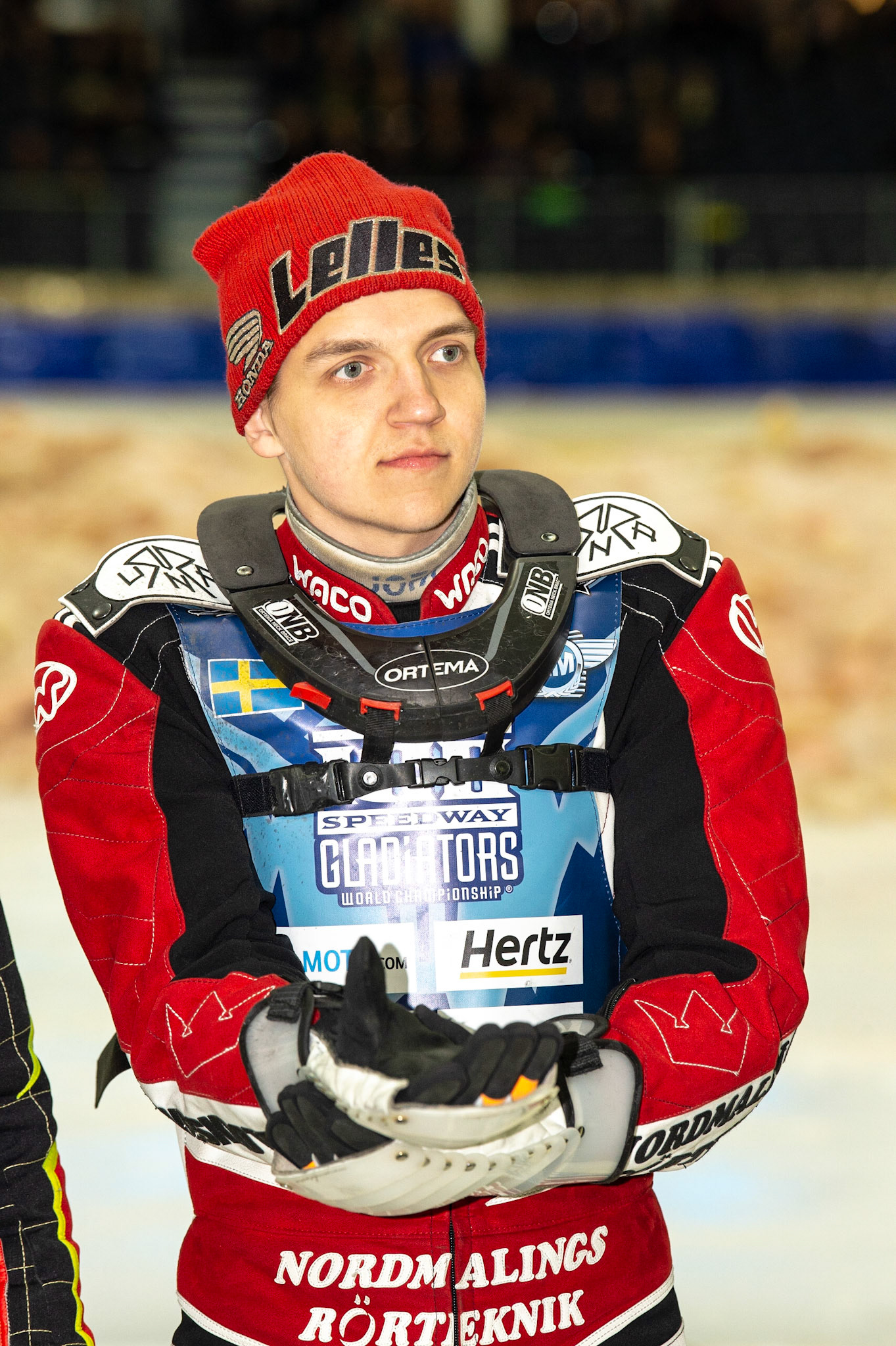 HEERENVEEN, NL.  Ove Ledström (97)  (Sweden) during the FIM Ice Speedway Gladiators World Championship Final 3 at Ice Rink Thialf, Heerenveen on Saturday  2 April 2022. (Credit: Ian Charles | MI News)