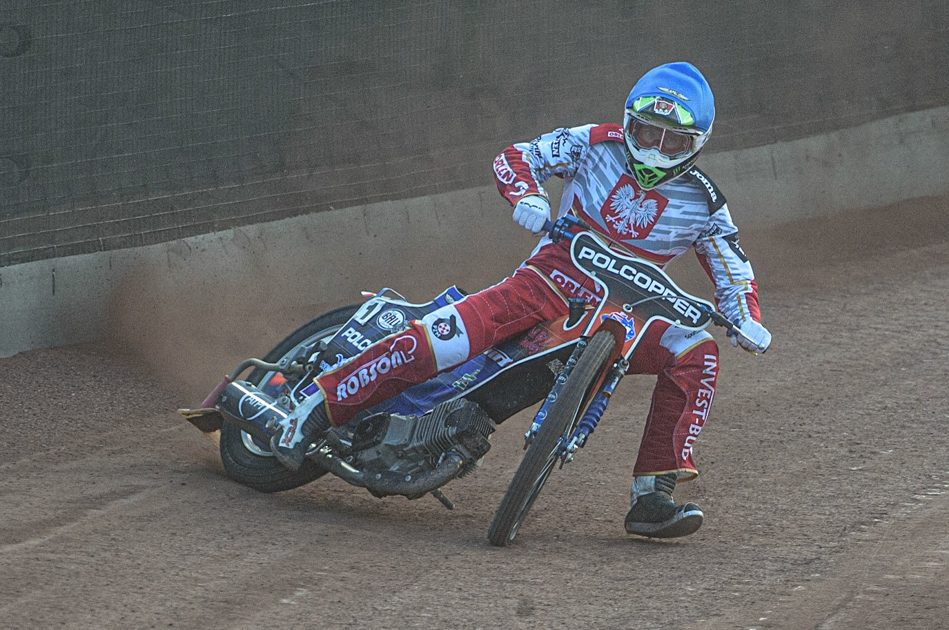 GLASGOW, UK. JUNE 19TH.  Tobiasz Musielak (Poland) in action  during the FIM Speedway Grand Prix Qualifying Round at the Peugeot Ashfield Stadium, Glasgow on Saturday 19th June 2021. (Credit: Ian Charles | MI News)