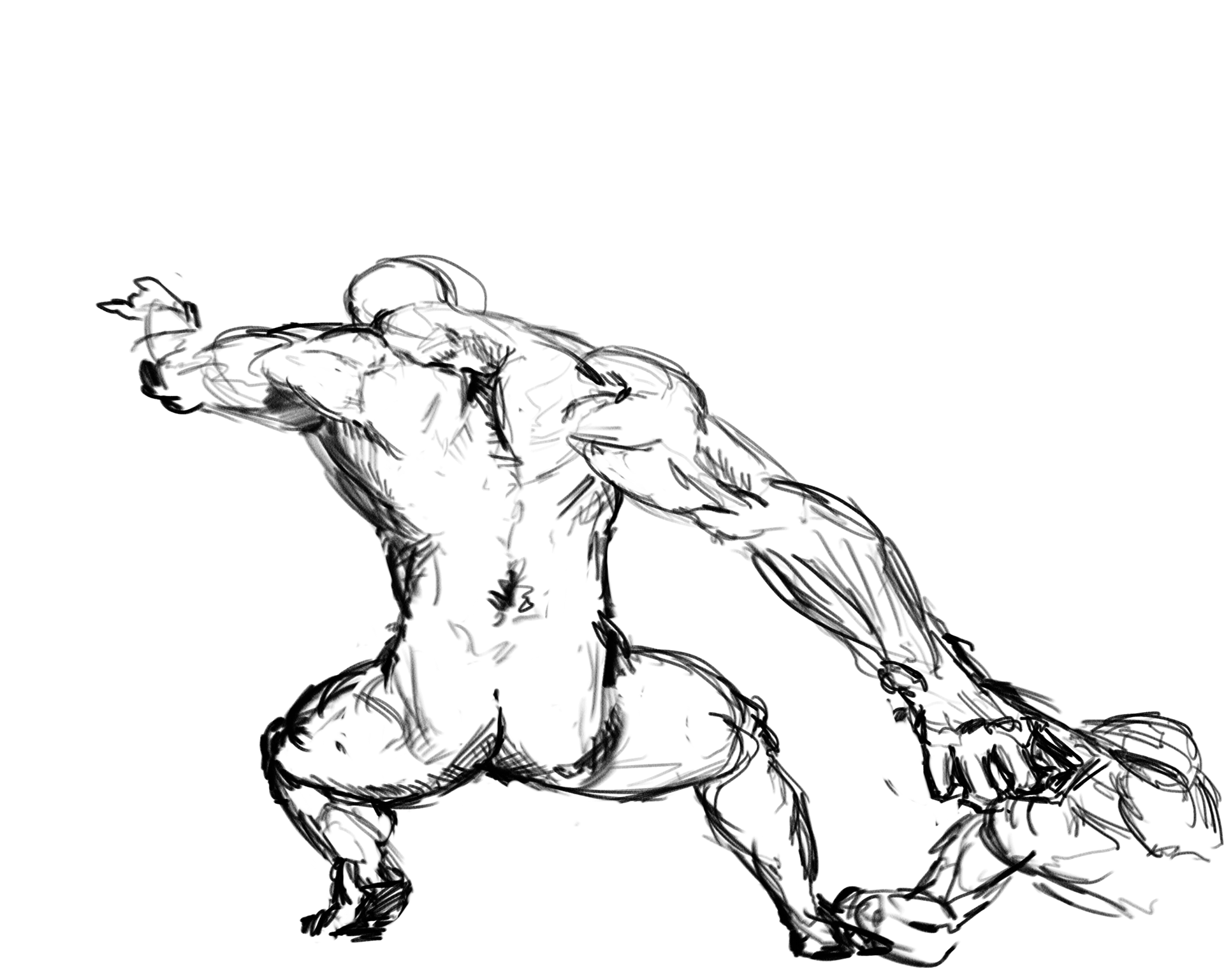 Venom-like character flinging the hero