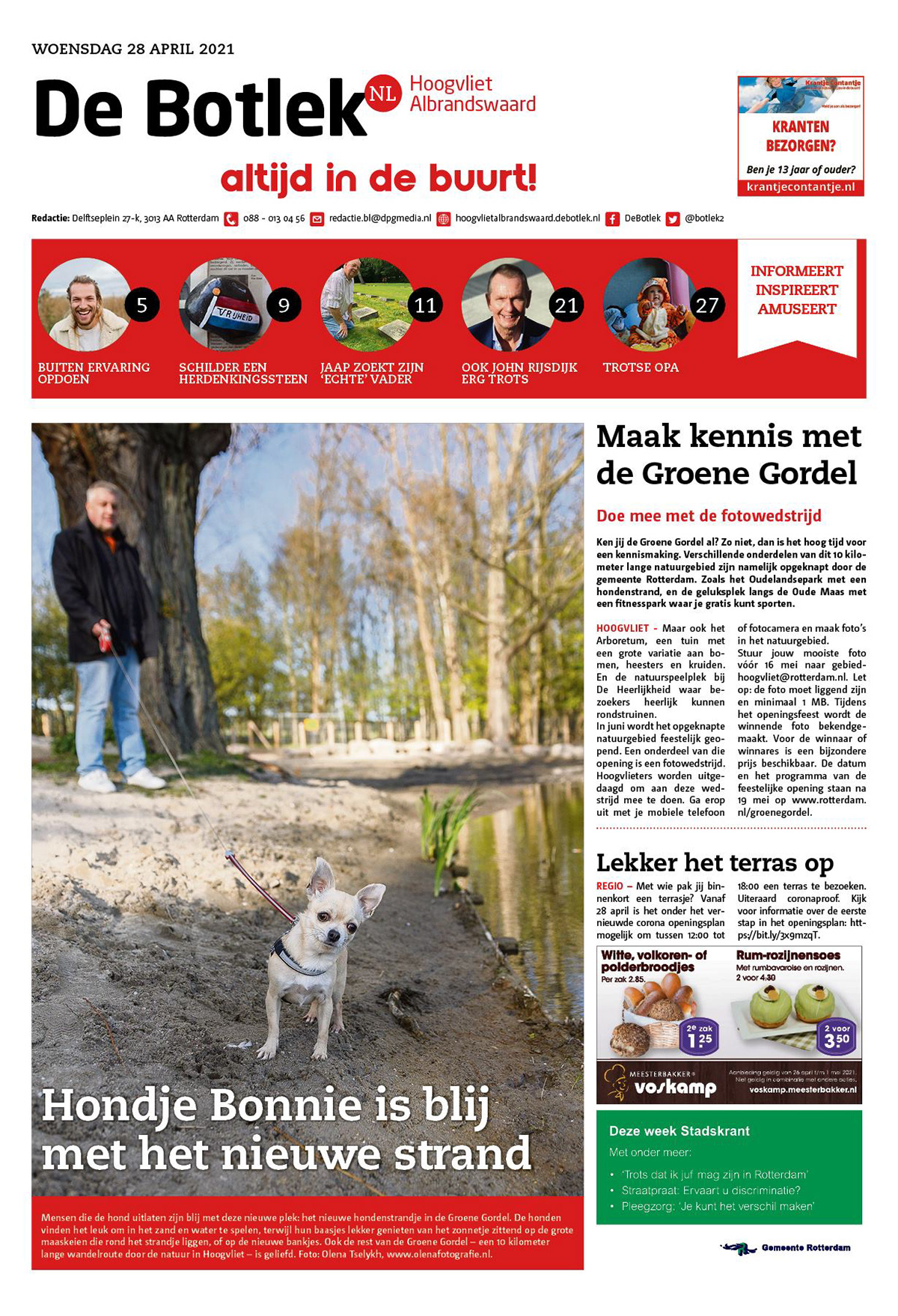 krant De Botlek. Fotograaf: Olena Tselykh