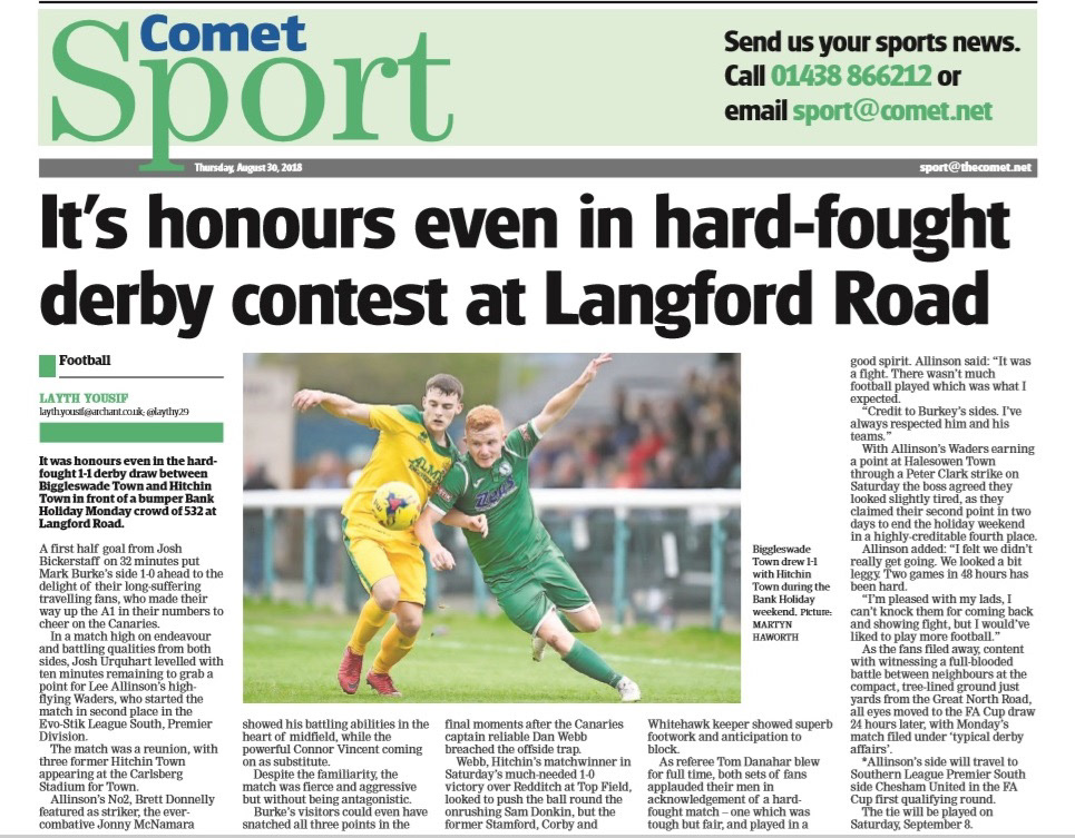 Biggleswade Comet - 27 AUG 2018