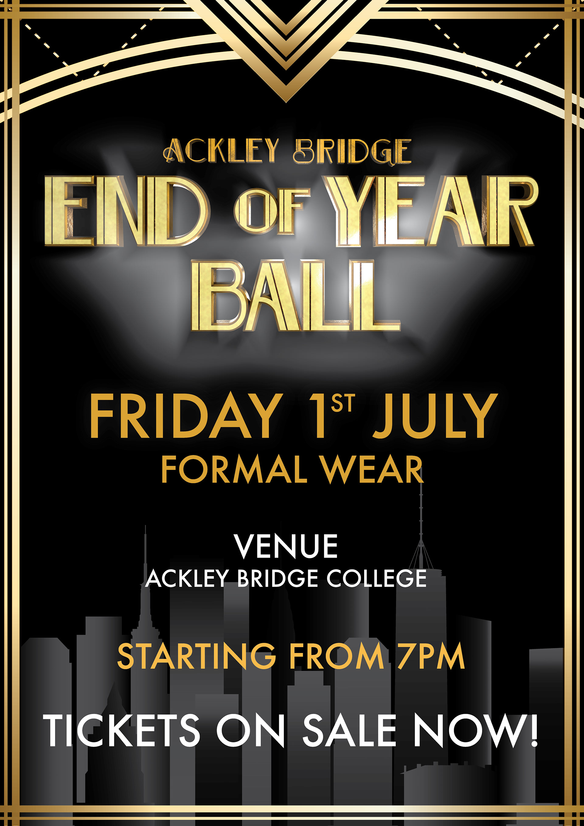 End of Year Ball Poster