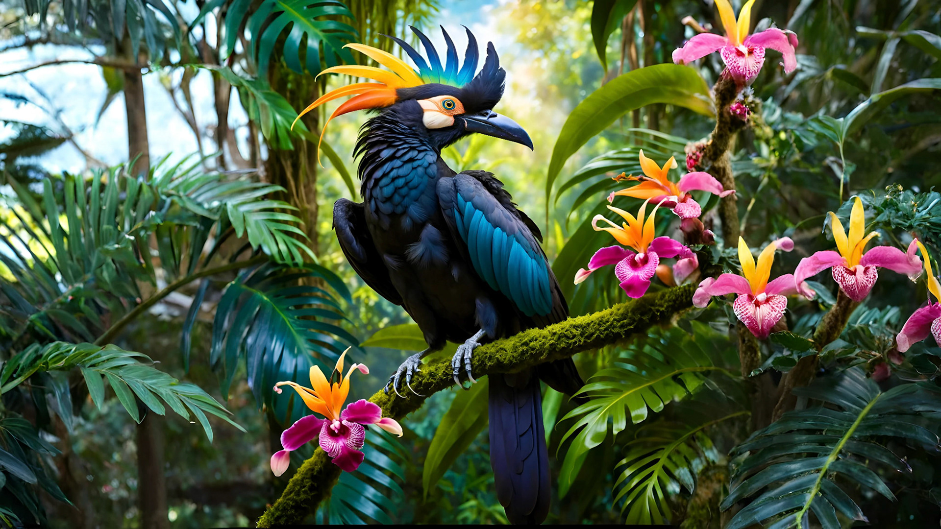 Tropicla Bird in Black