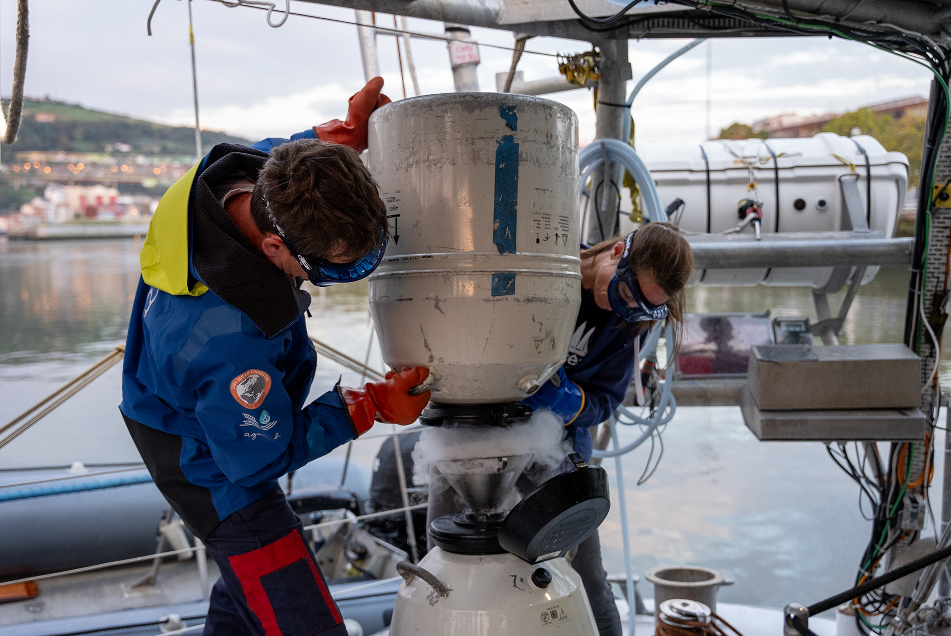 Transfert des échantillons en vue du shipping, Bilbao, 2023