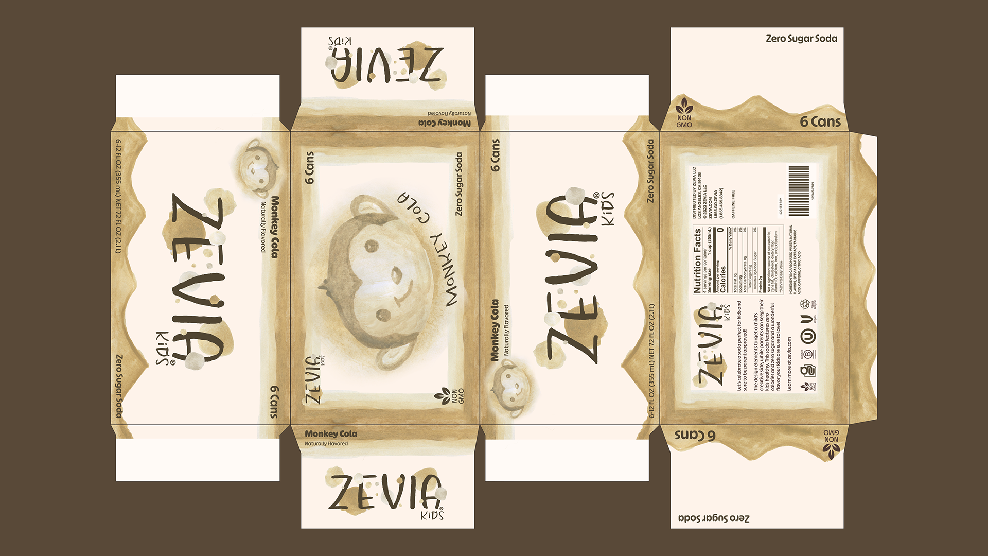 Monkey Cola Box Design