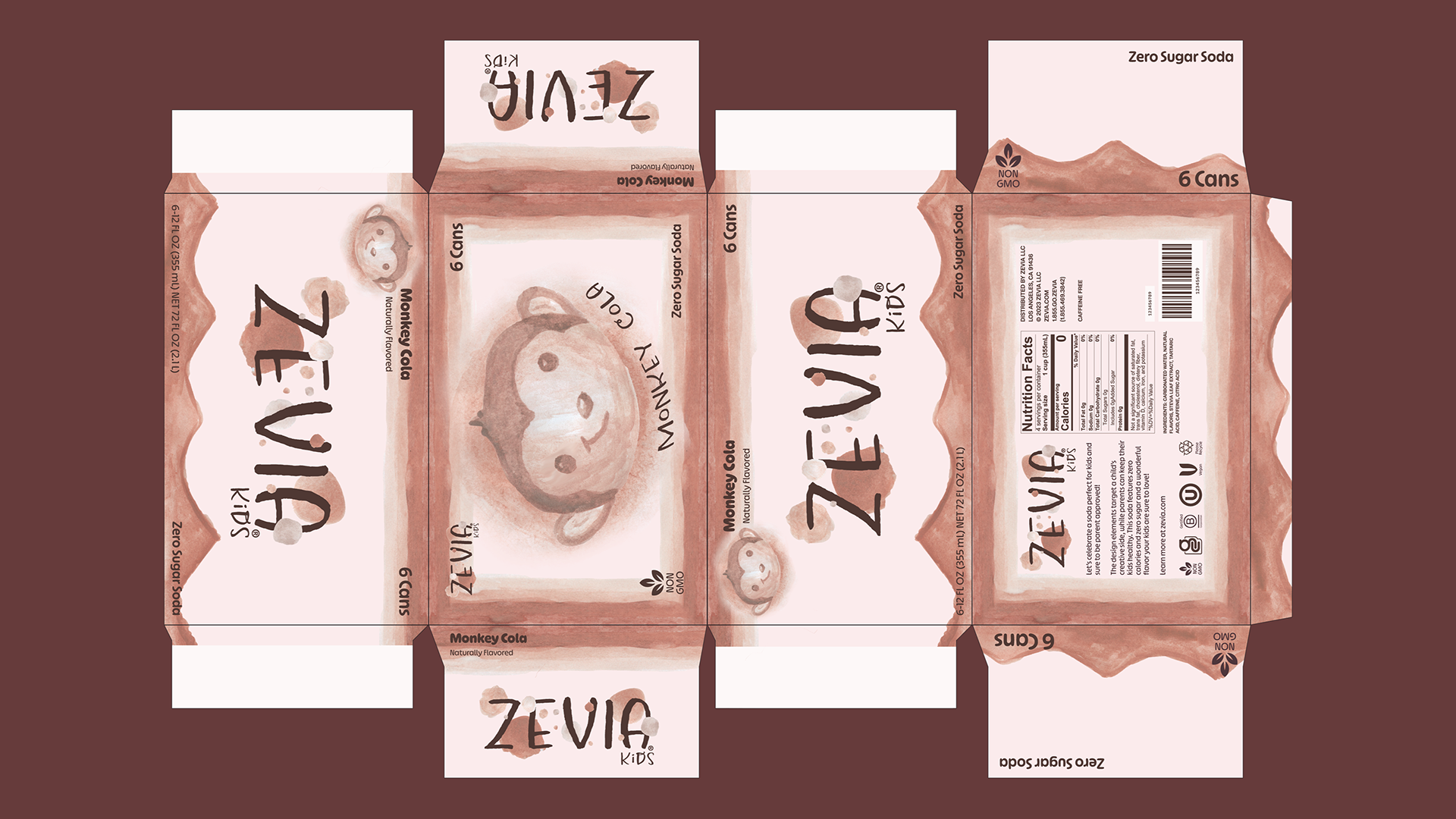 Monkey Cherry Cola Box Design