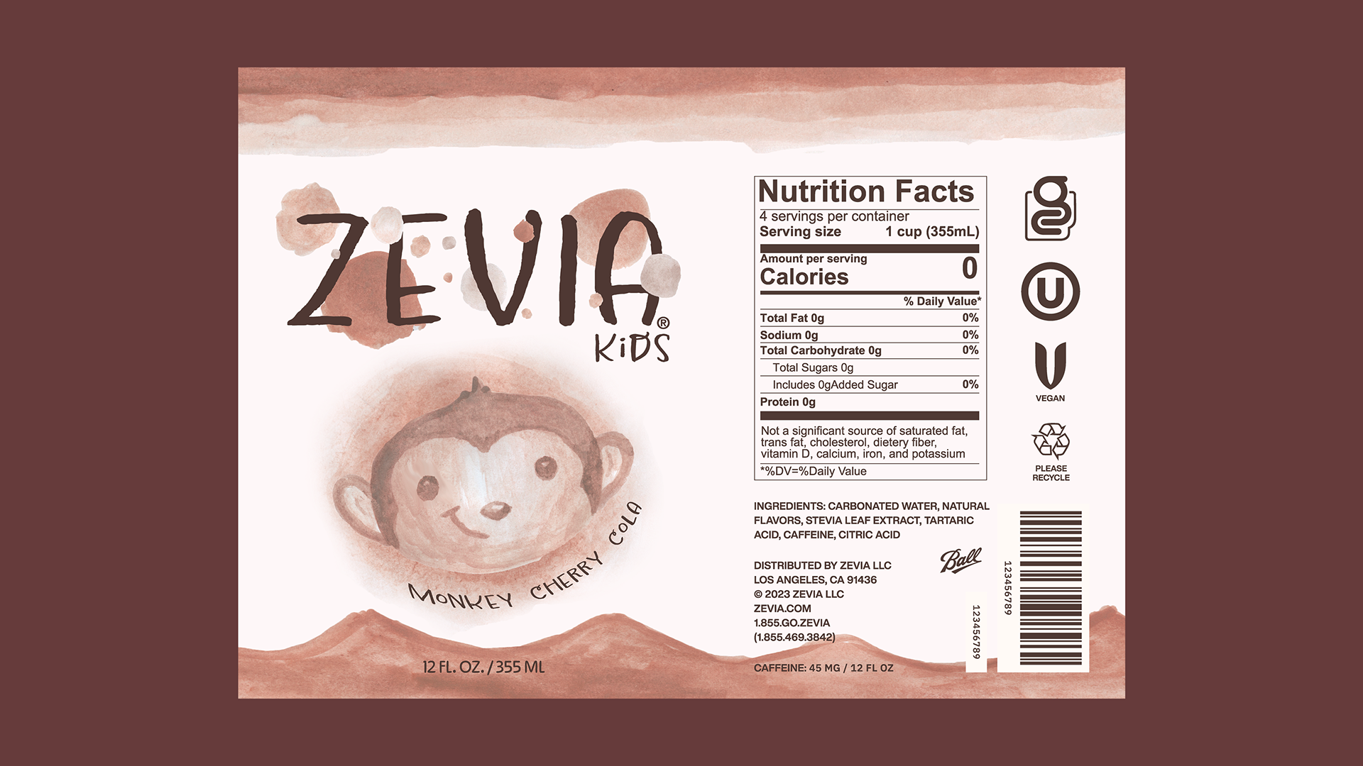 Monkey Cherry Cola Can Design