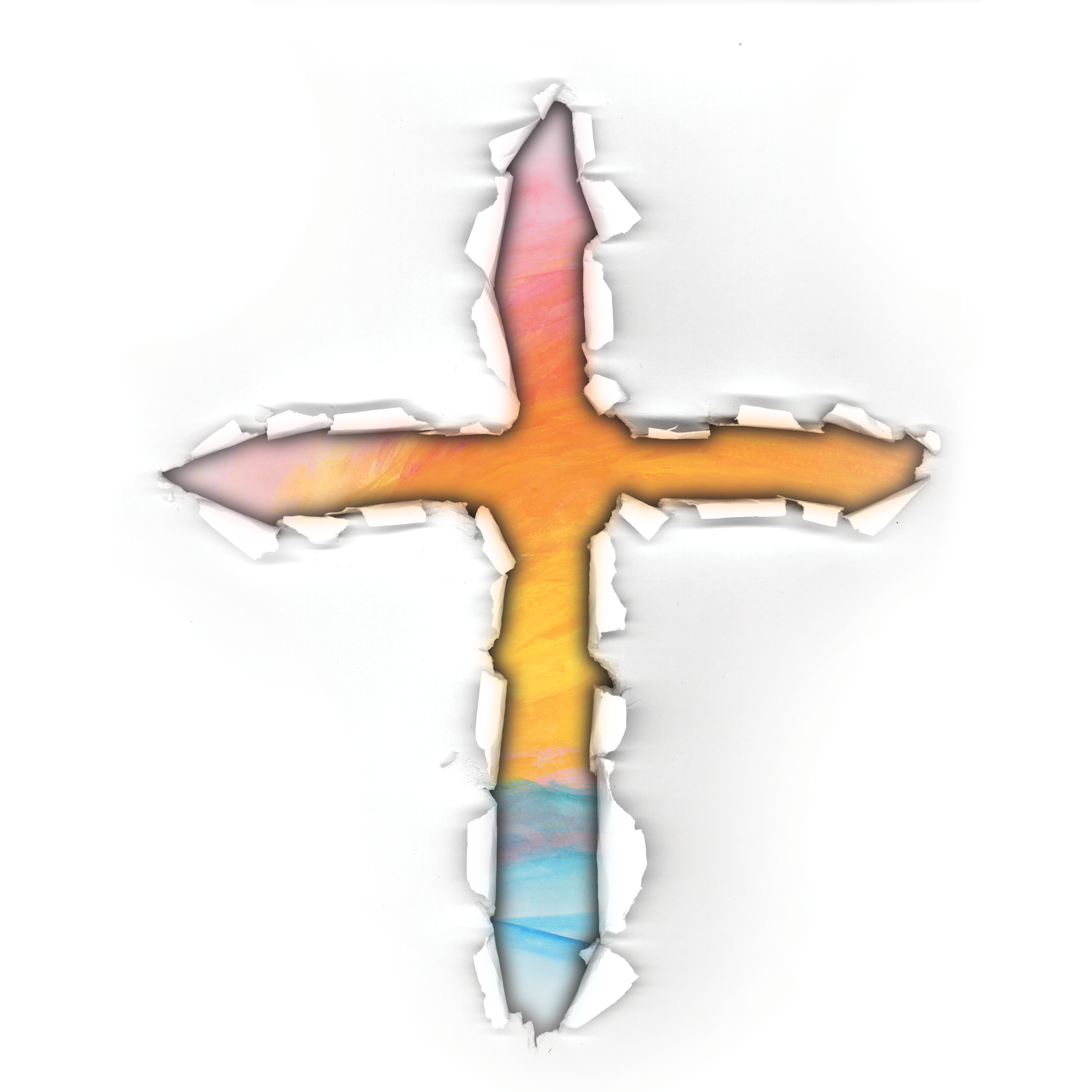 Finished watercolor and cross