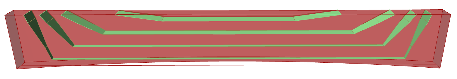 4 fins contained in the shell