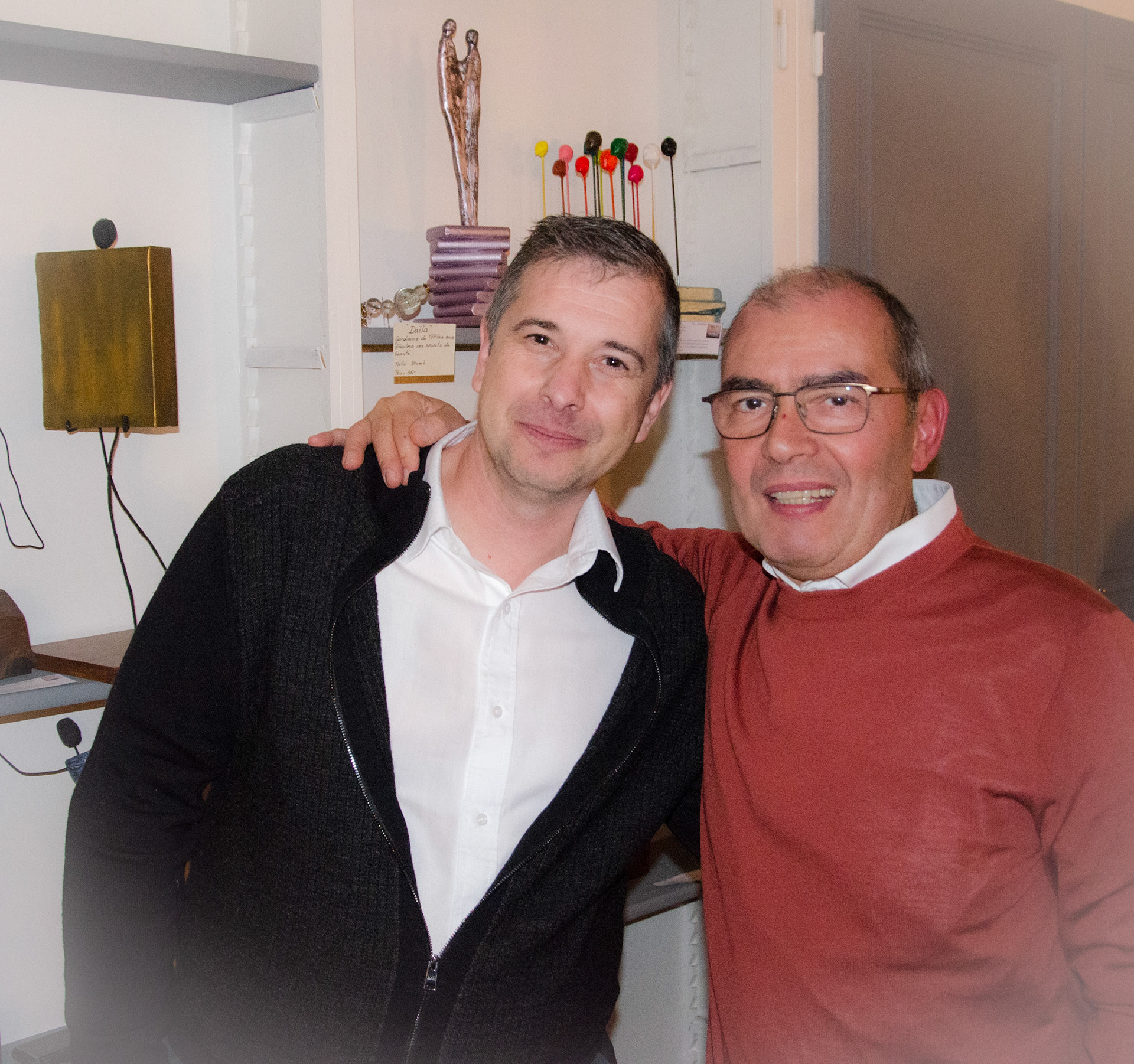 Stéphane Jan, chargé de cours et chef de projet E-Learning avec Stefano Fanari, membre du comité et Président de la commission de formation.