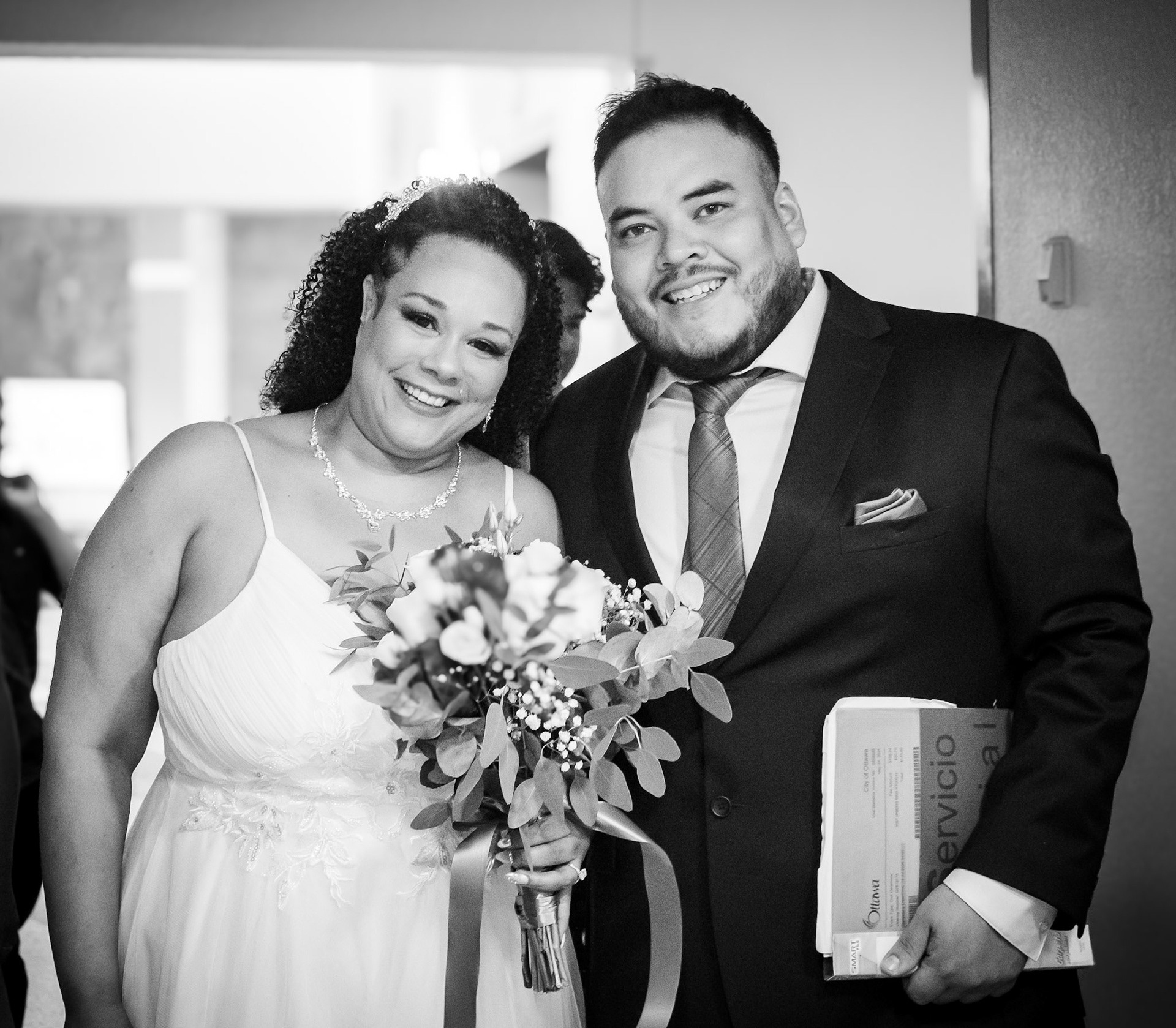 Stefanie et whakim lors de le ceremonie de mariage