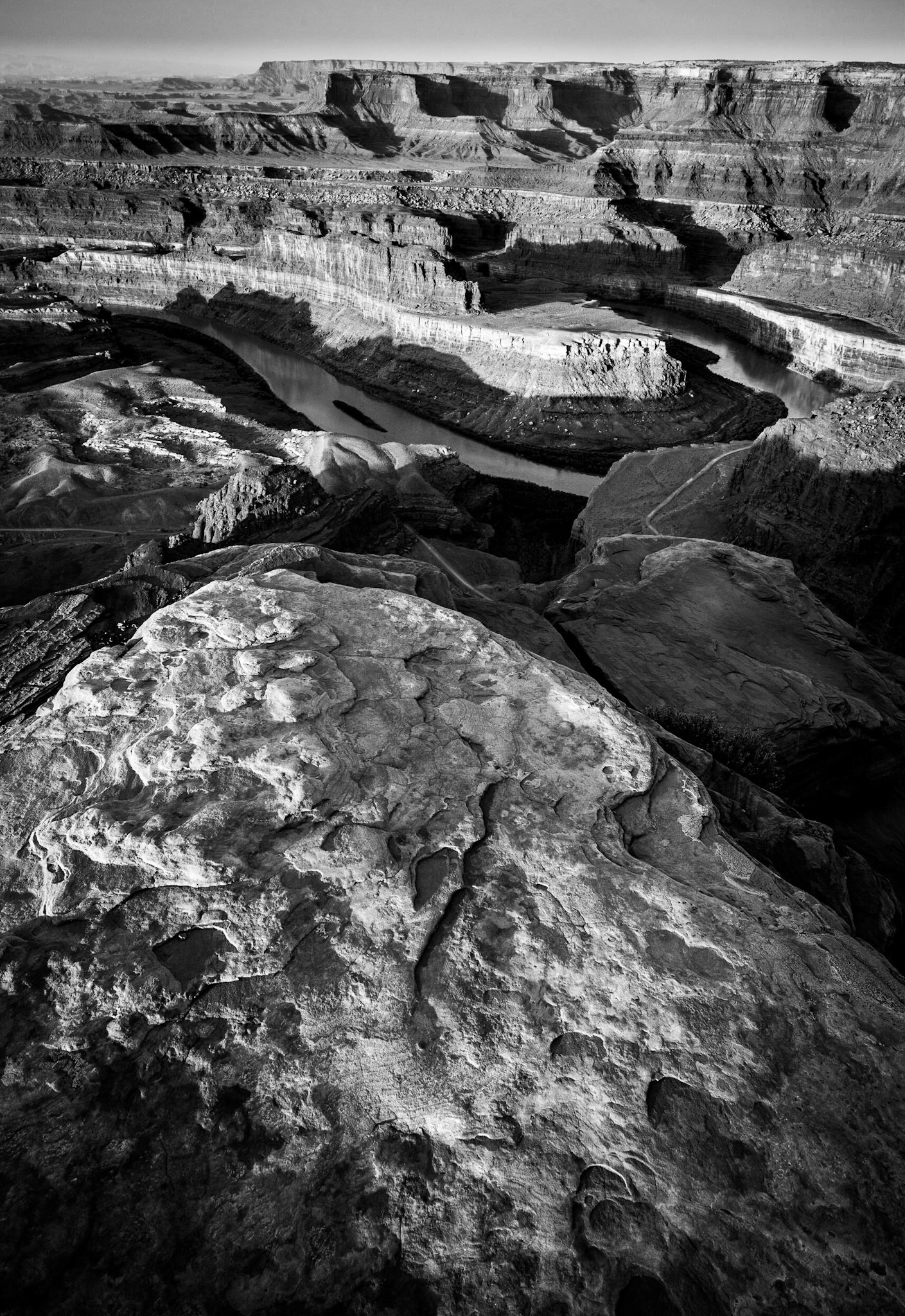 Sunrise lights up Dead Horse Point State Park, UT.