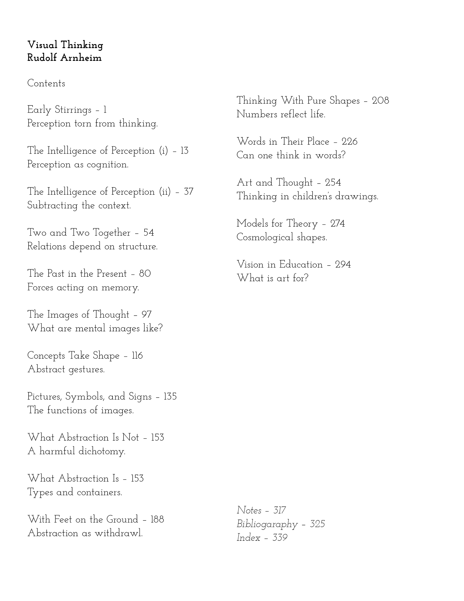 one typeface, one type size
