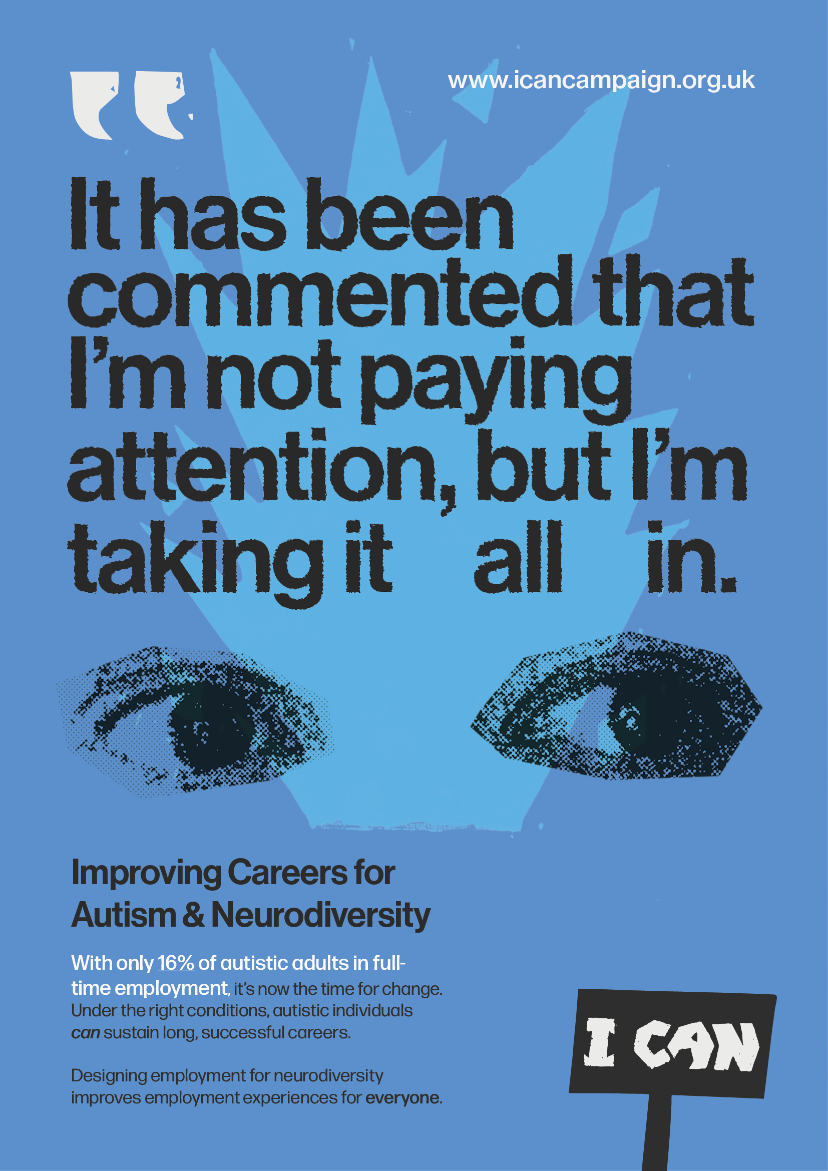 Mock campaign to improve employment rates for autistic adults.