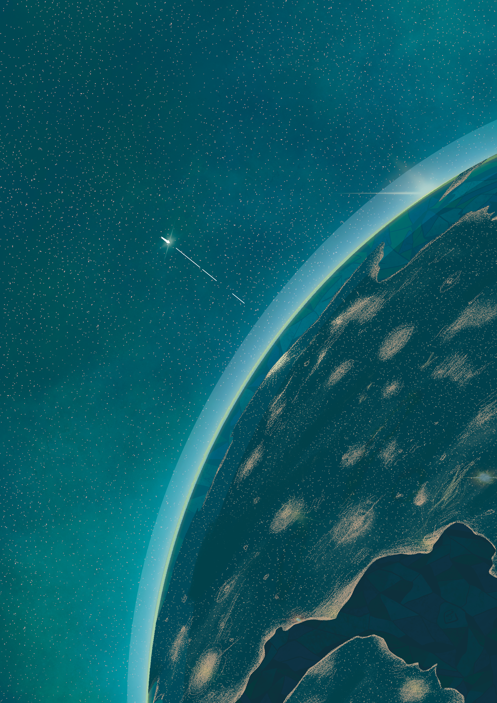 Dans l'espace