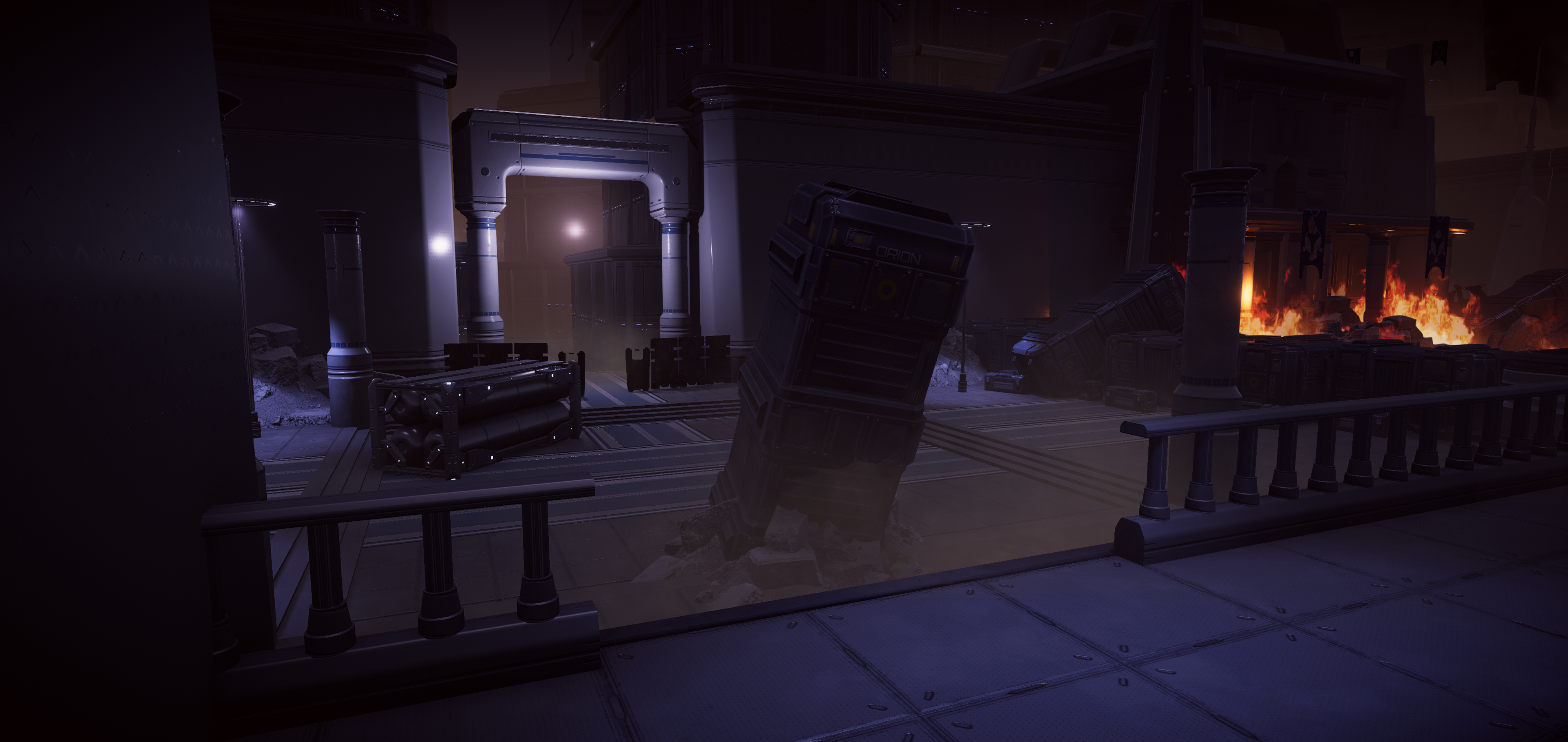 The push leading to the final courtyard. Environment Art: Jonathan Hemmens