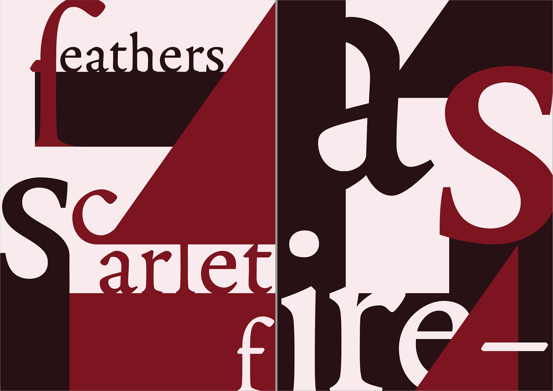 Spread 2 (feathers scarlet as fire—)
