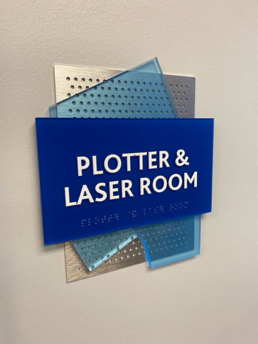 Plotter & Laser Room ADA Sign