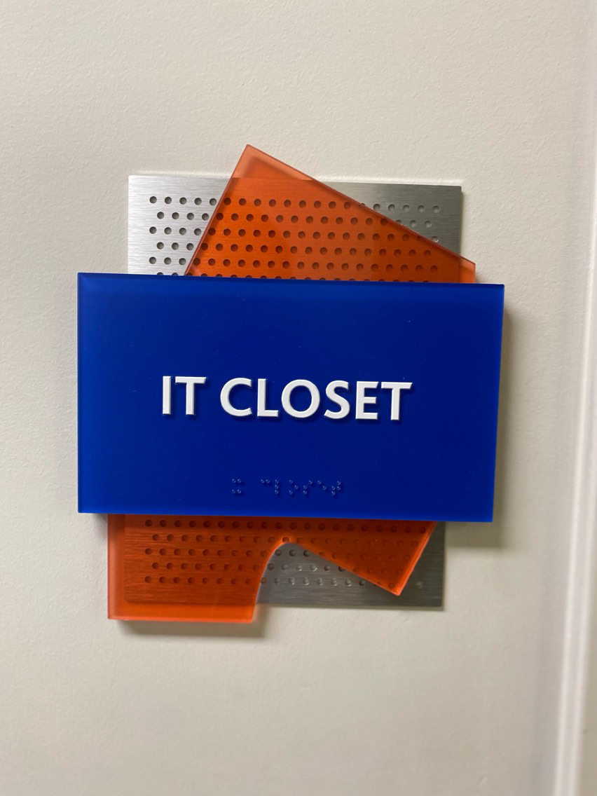 IT Closet ADA Sign