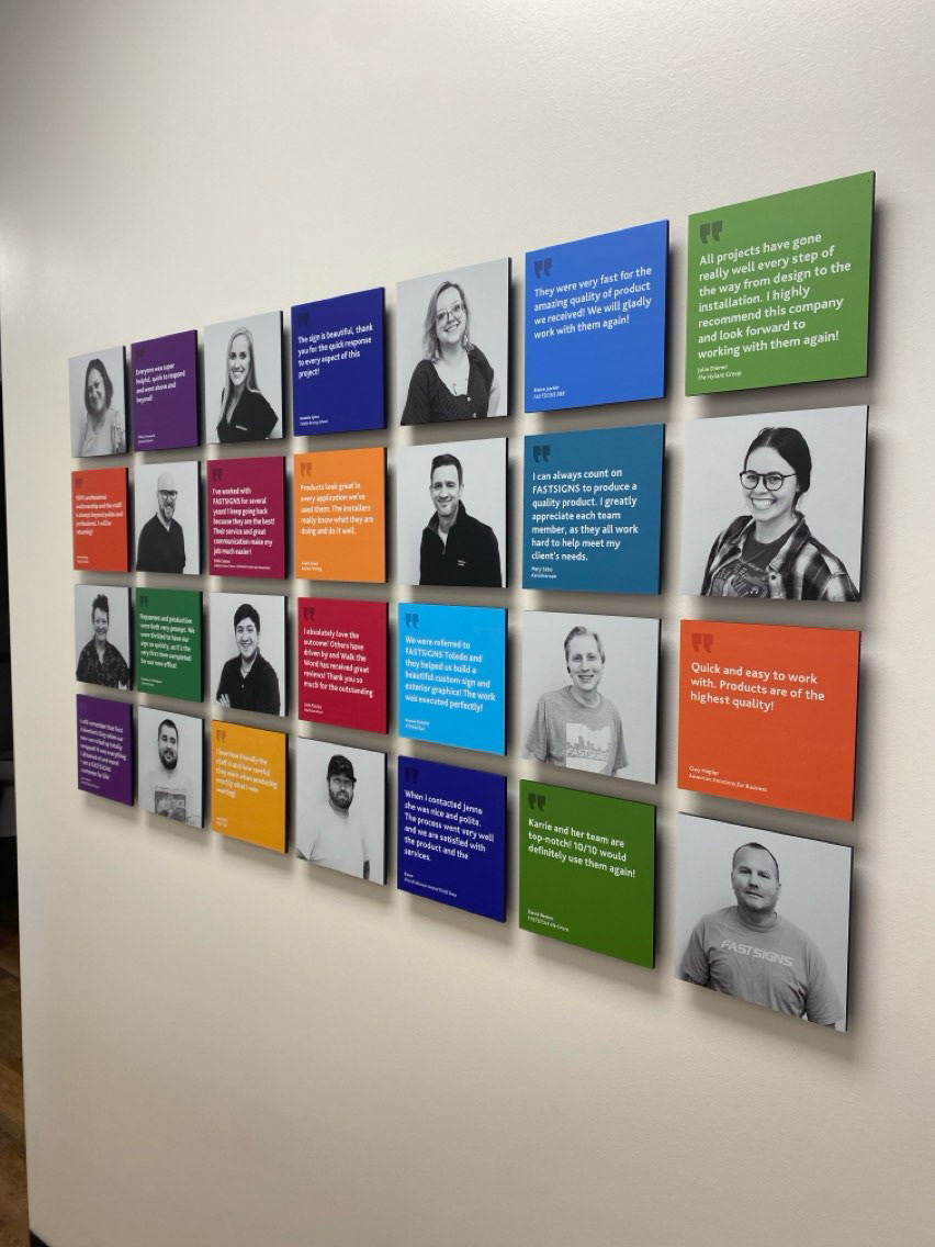 Employee/Customer Testimonial Wall