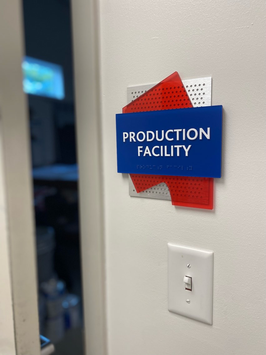 Production Facility ADA Sign