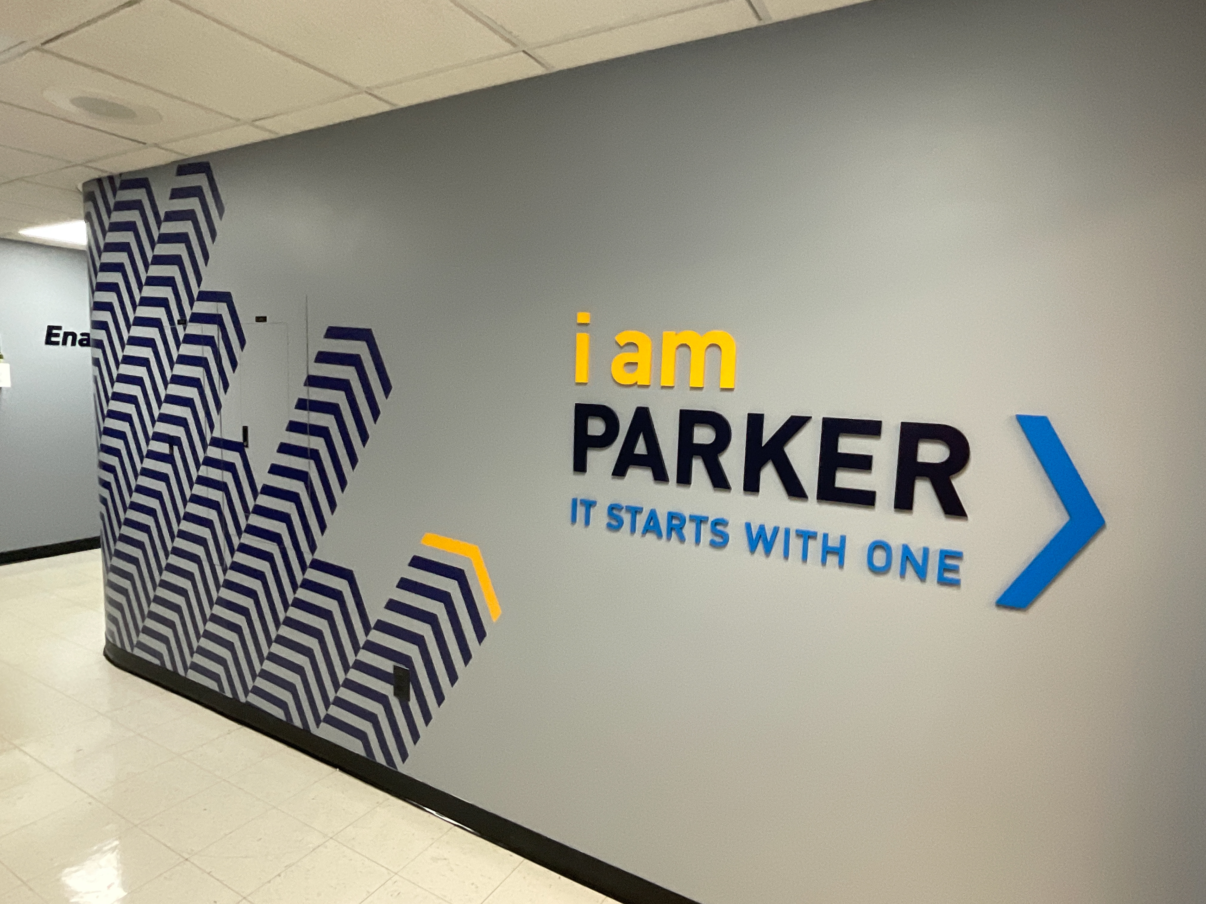 Vinyl Graphics with Dimensional Acrylic Logo