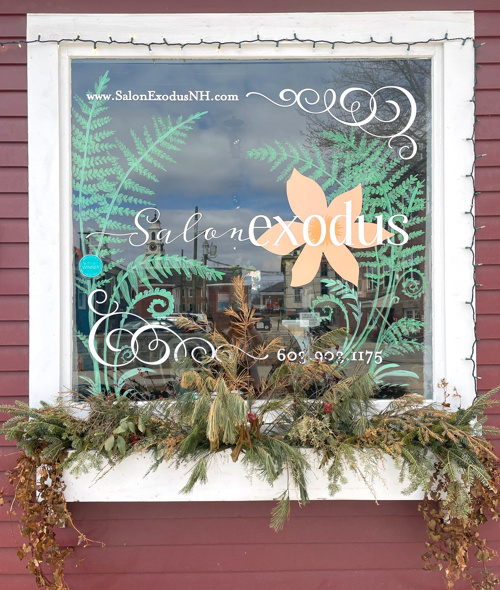 Window Vinyl Design & seasonal window paint