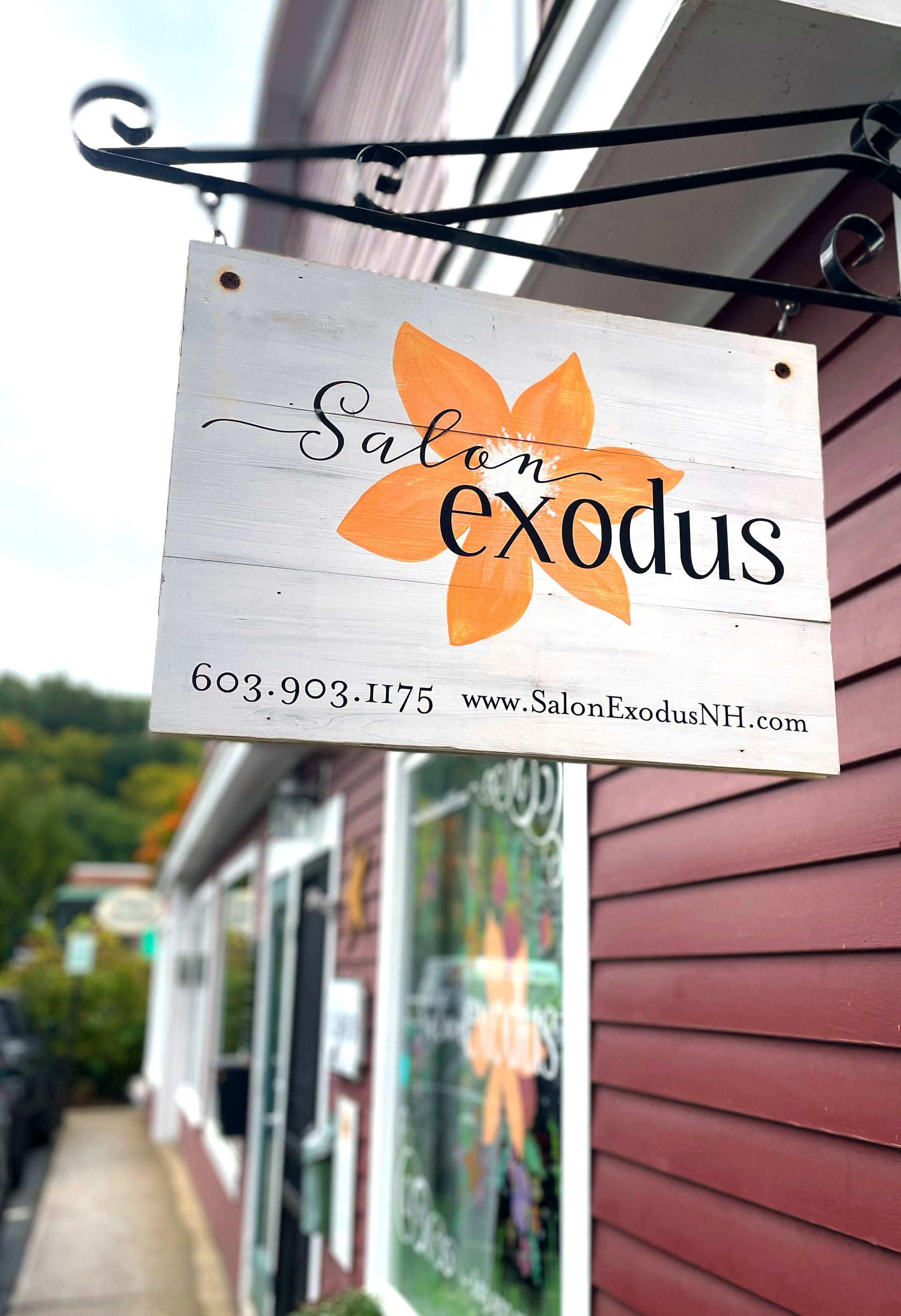 Handpainted hanging sign