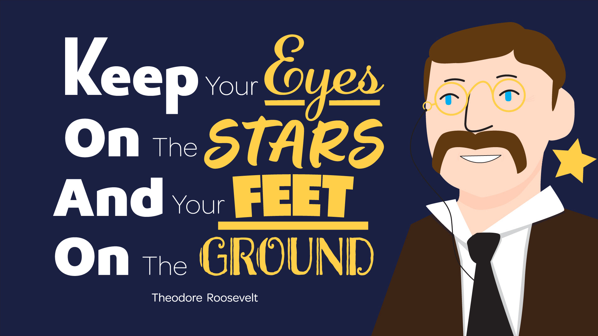 illustration vector quote Theodore Roosevelt