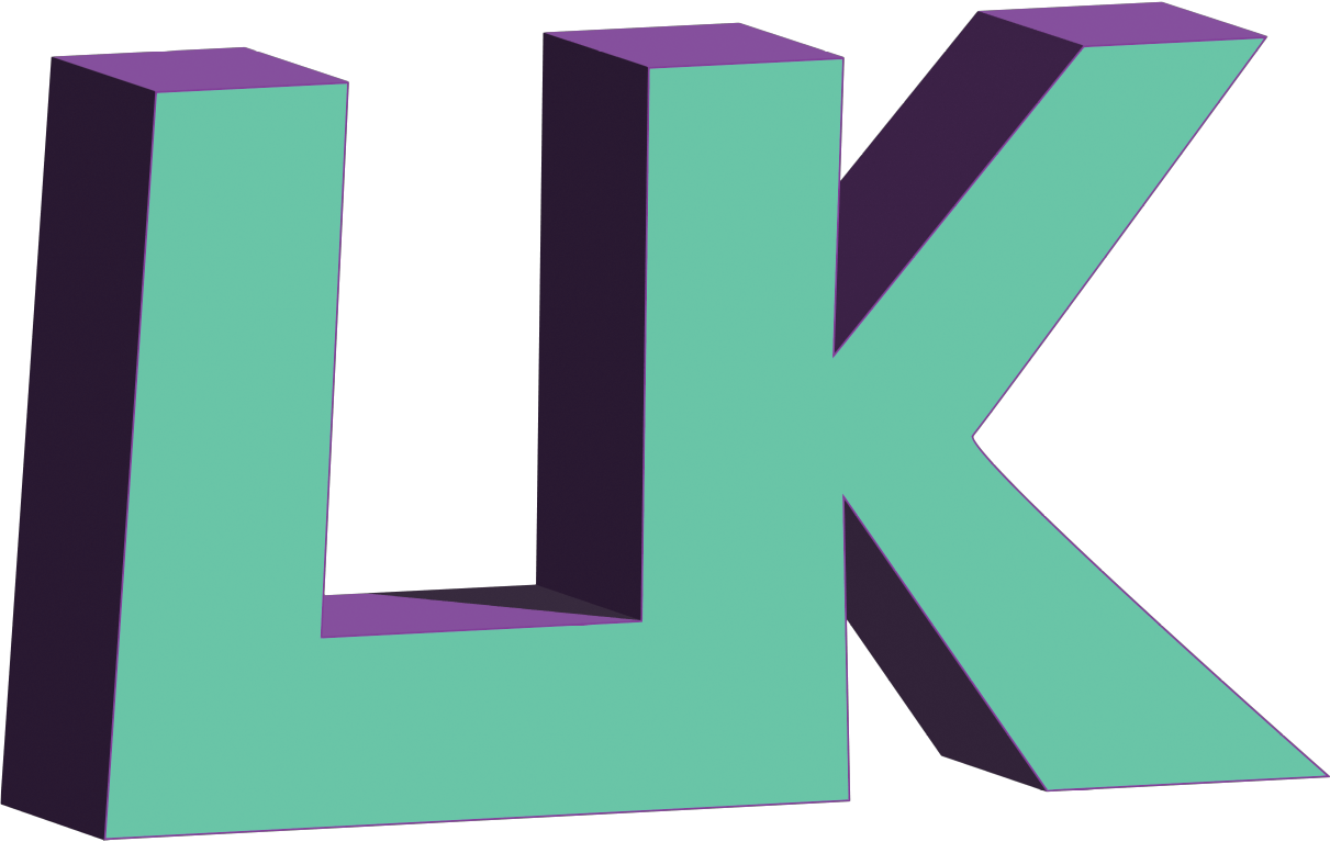 logo lily kersnik teal purple 3d