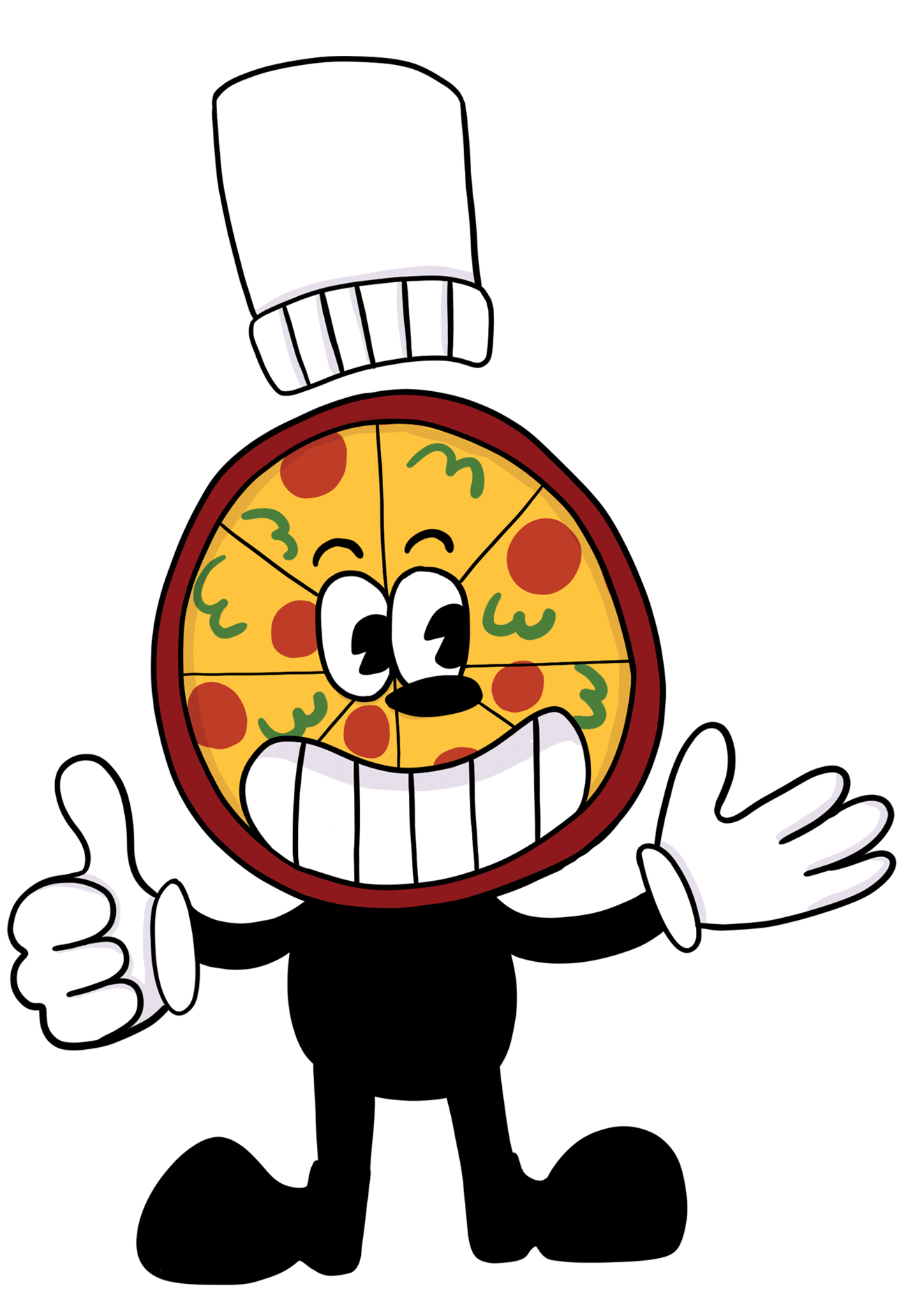 pizza character design reference