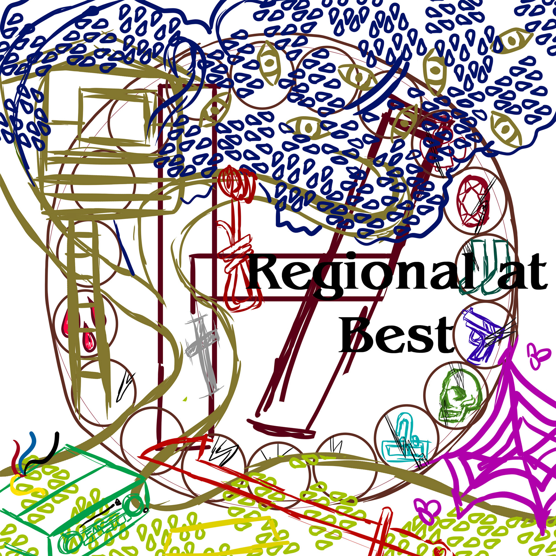 Sketch concept of the album over text reads regional at best