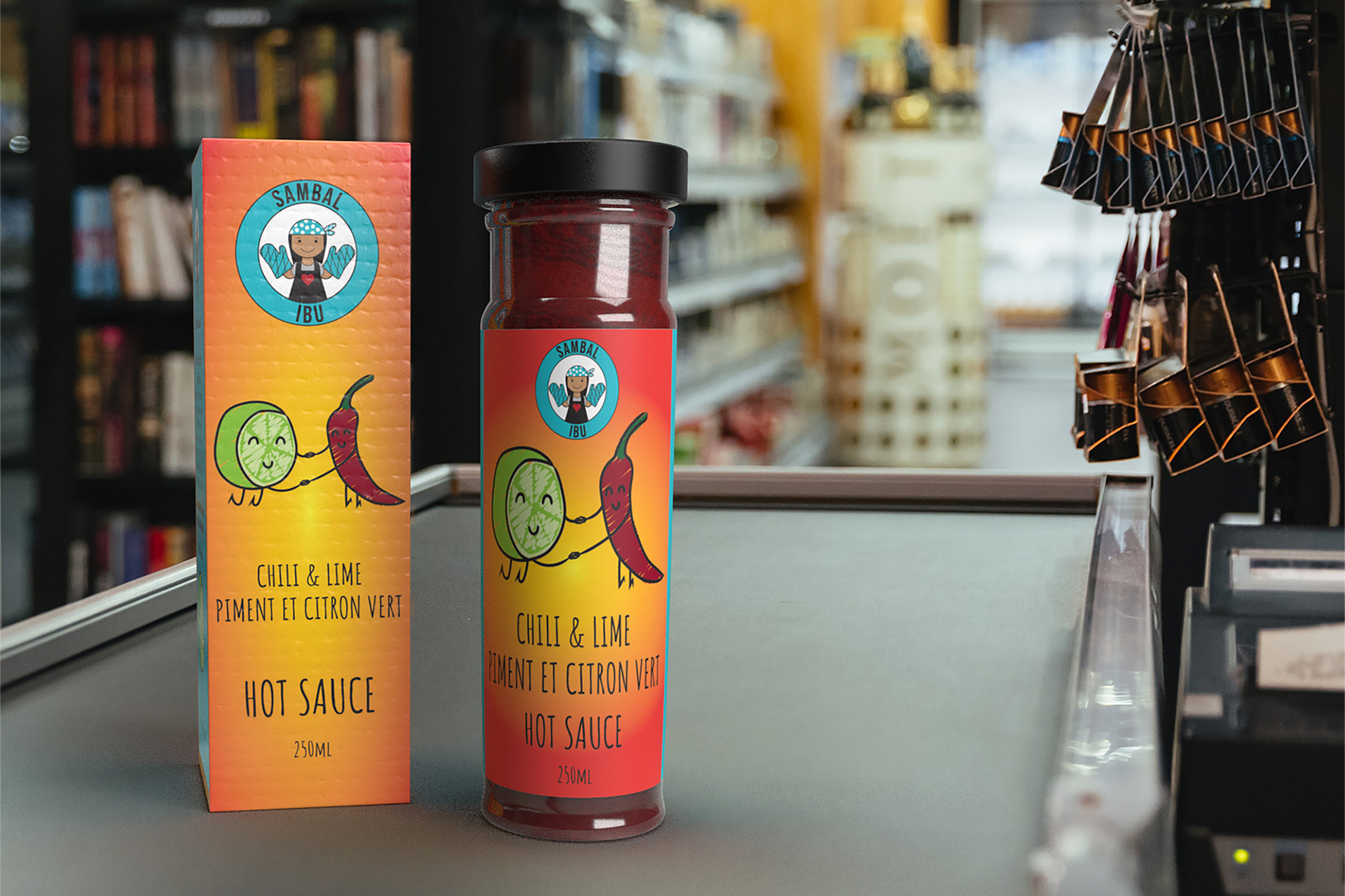 hot sauce vector label 3d mockup bottle box