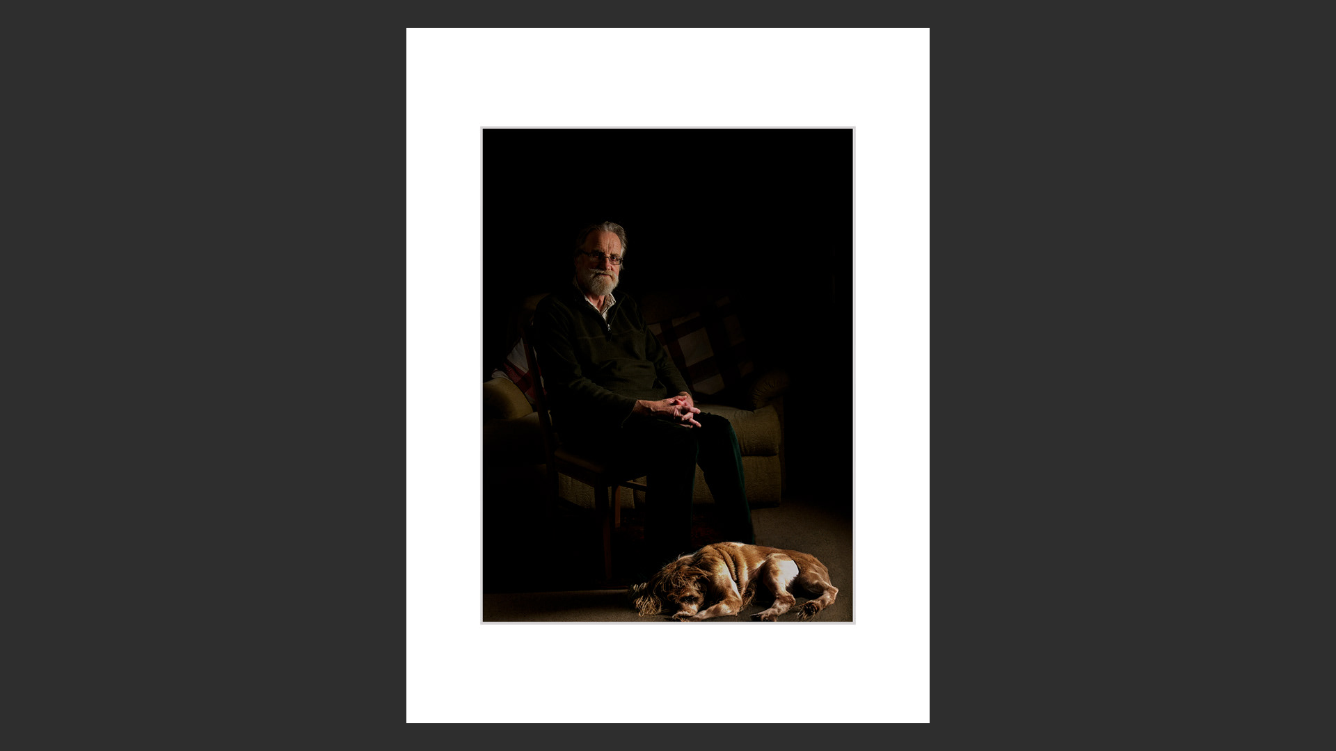 Roger with AI generated dog.