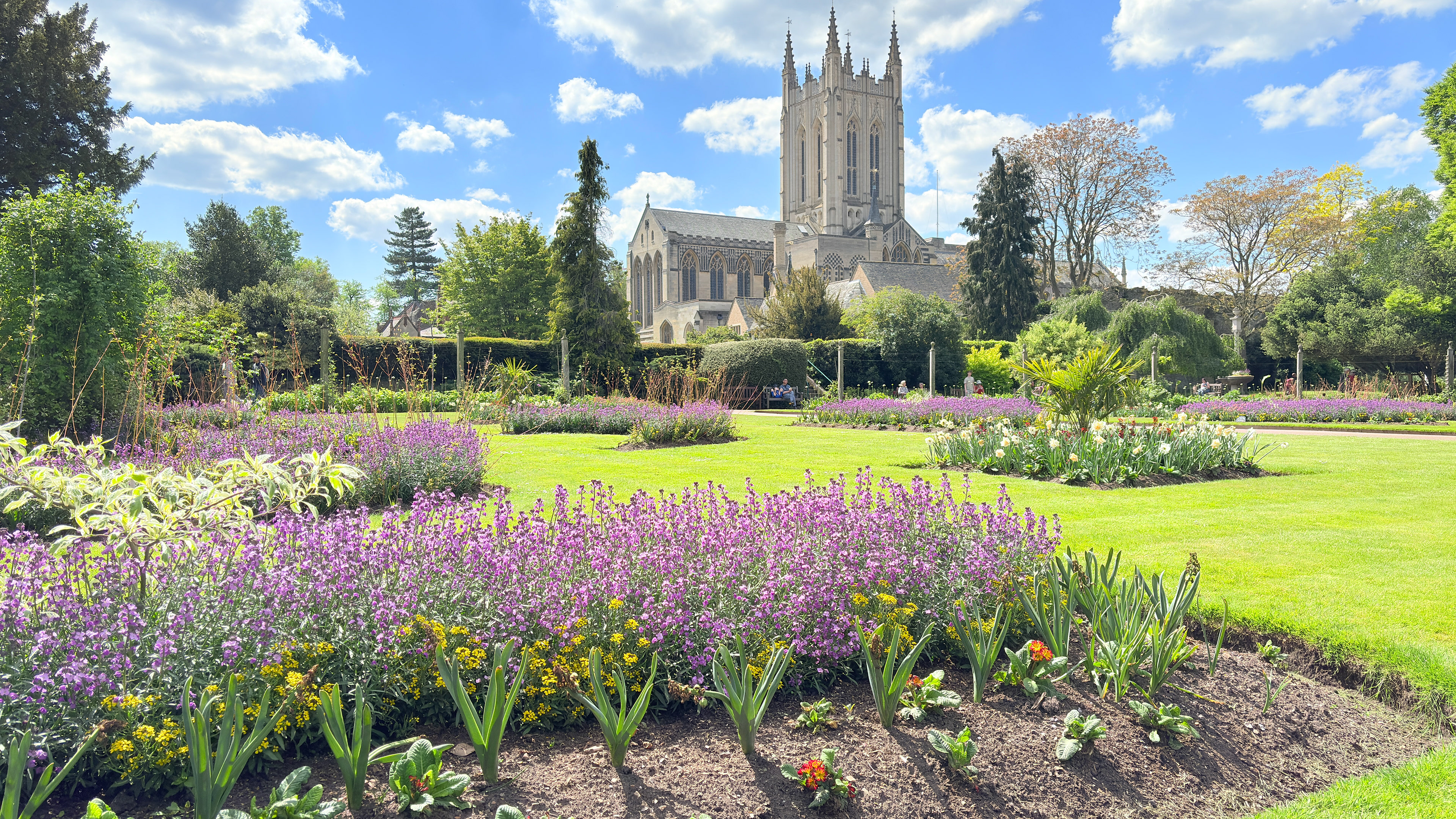 St. Edmundsbury Cathedral, Bury St Edmunds, Suffolk taken from the Abbey Gardens