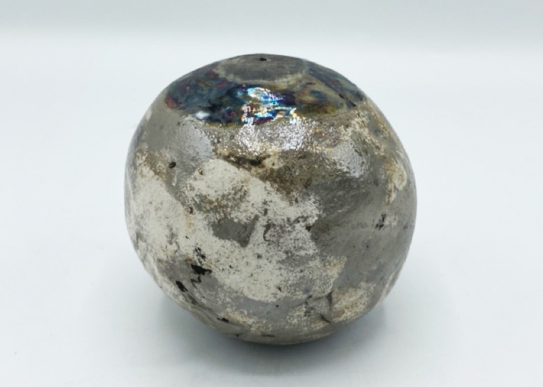 Eye-Bawl, reduction fired, 3" x 3"