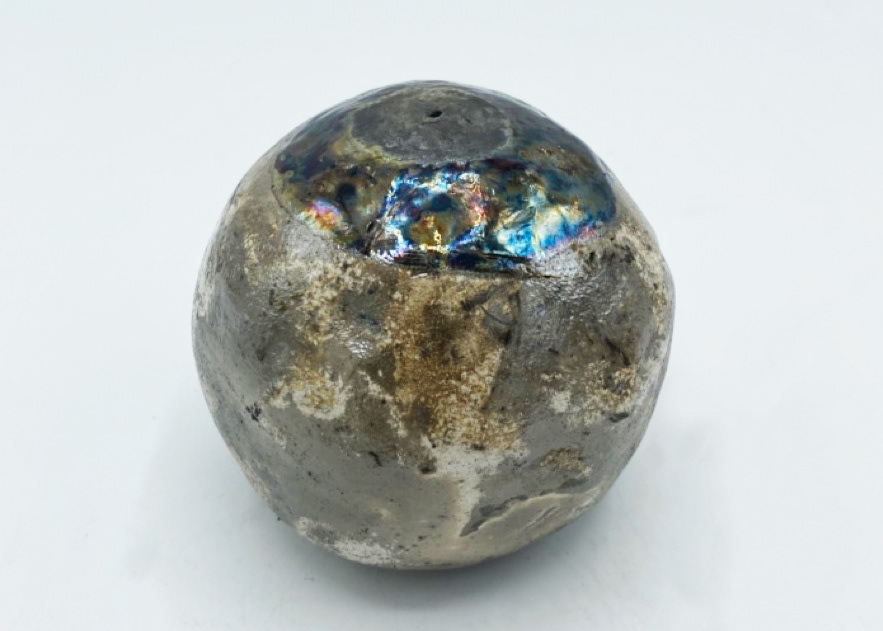 Eye-Bawl, reduction fired, 3" x 3"