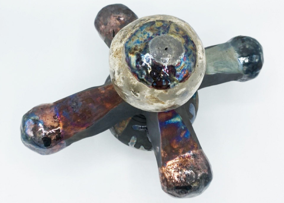 Balanced Raku Sculpture, 2023