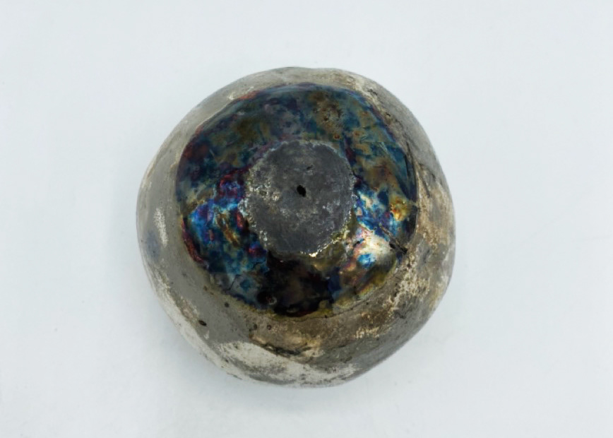 Eye-Bawl, reduction fired, 3" x 3"