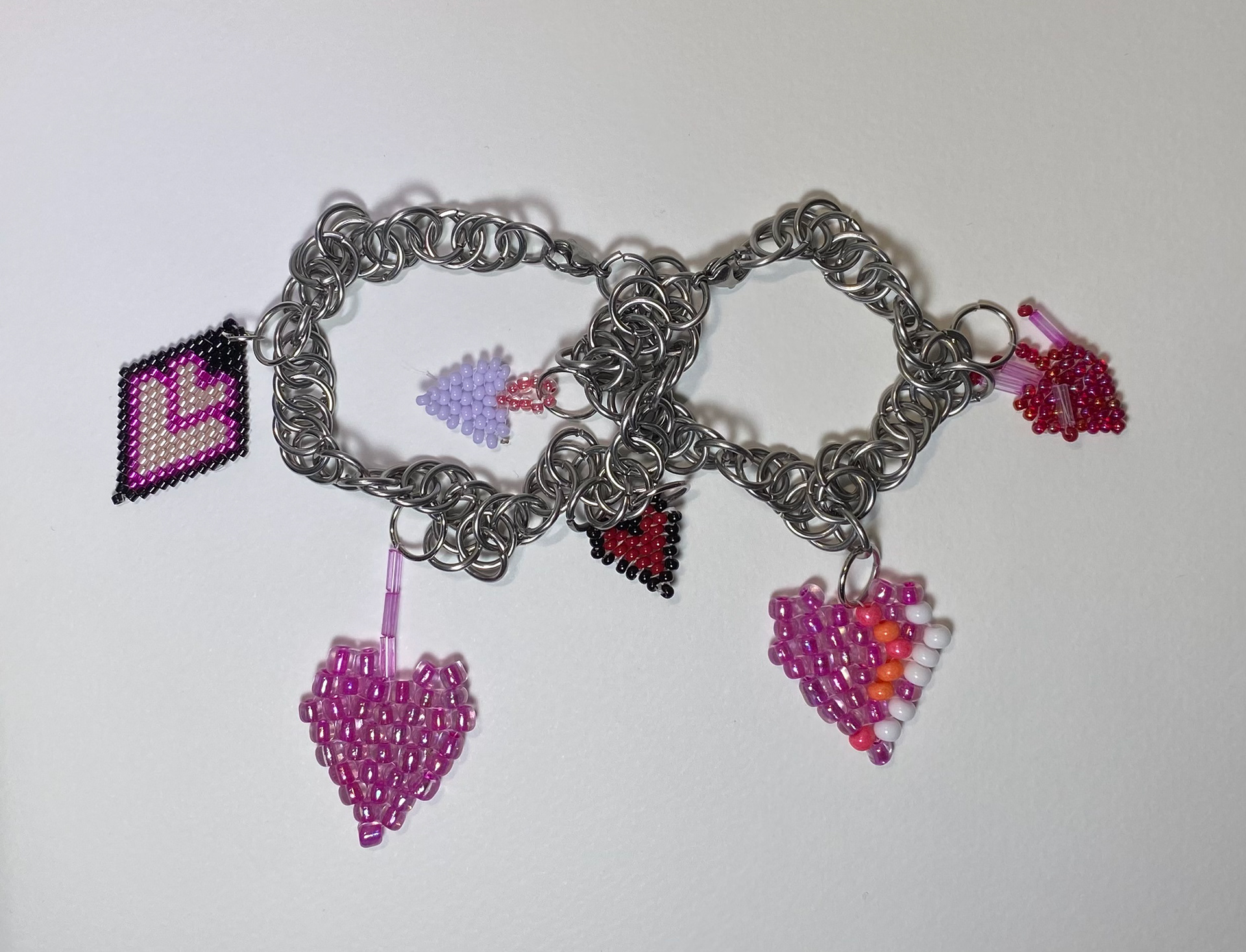 Friendship Bracelets, 2024, chainmaille and seed beads (collar with Peter Macbeth)